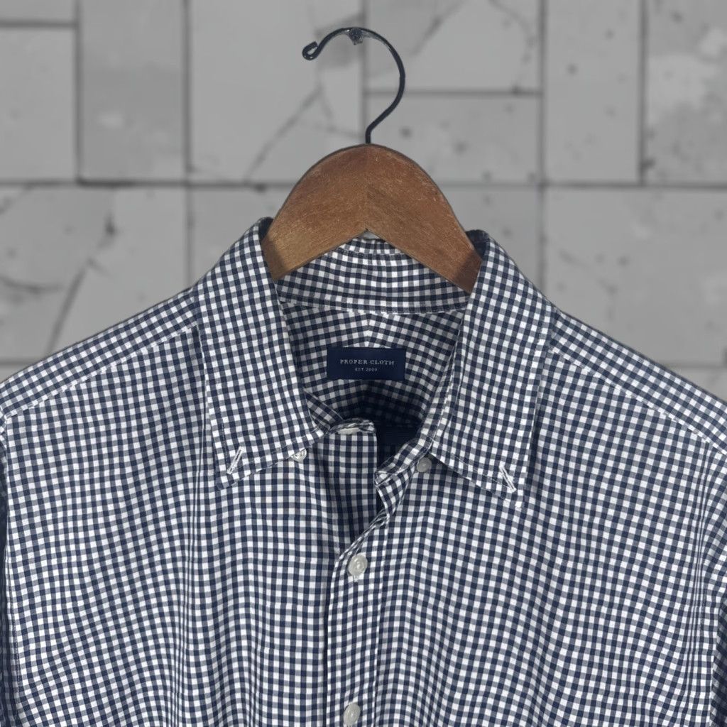 CLOT Proper Cloth Blue Plaid Longsleeve Shirt Mens Size L Pit To Pit 23” Button-Up Regular Sleeve Length Long Sleeve Shirt Size US L / EU 52-54 / 3 - 1 Thumbnail