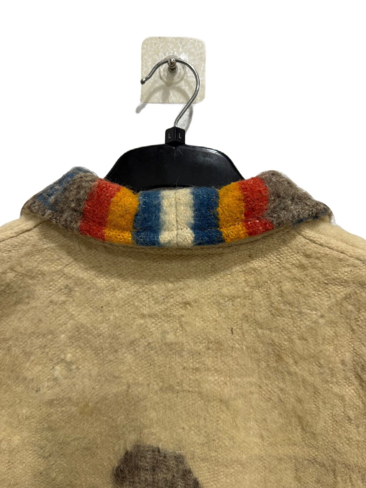Vintage La Cional Vintage Southwestern Woven Wool Zip Jacket Fringe Size US L / EU 52-54 / 3 - 6 Thumbnail