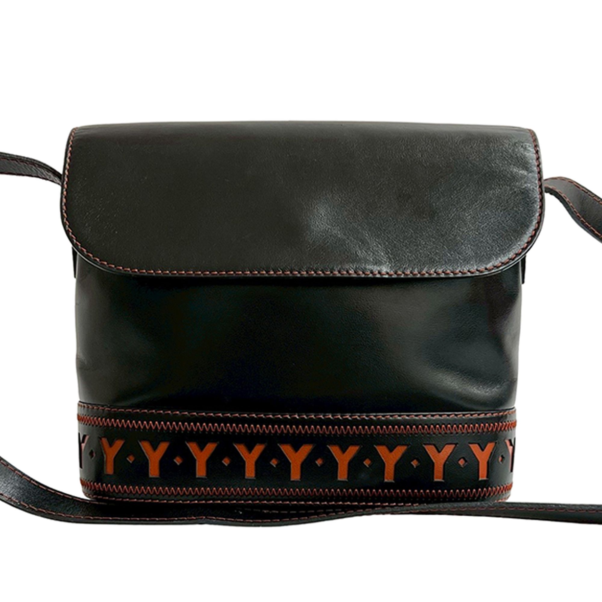 Yves Saint Laurent Yves Saint Laurent Leather Cutout Crossbody Size ONE SIZE - 1 Thumbnail
