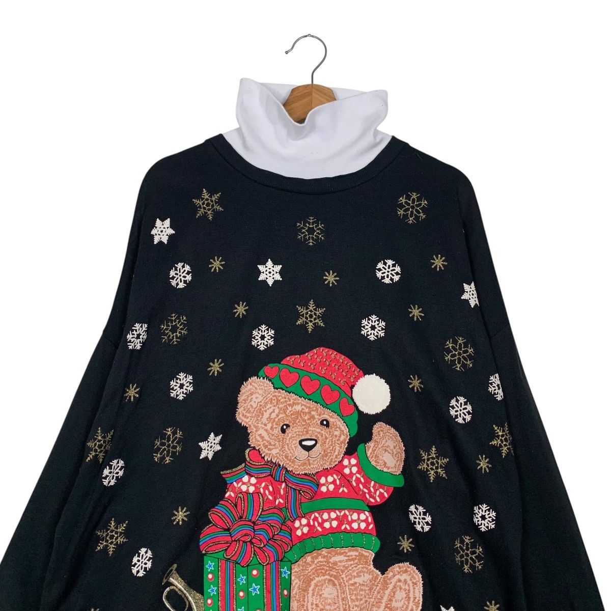 Vintage NUT CRACKER Teddy Bear Graphics Sweater #2321-C104 Size XL / US 12-14 / IT 48-50 - 2 Thumbnail