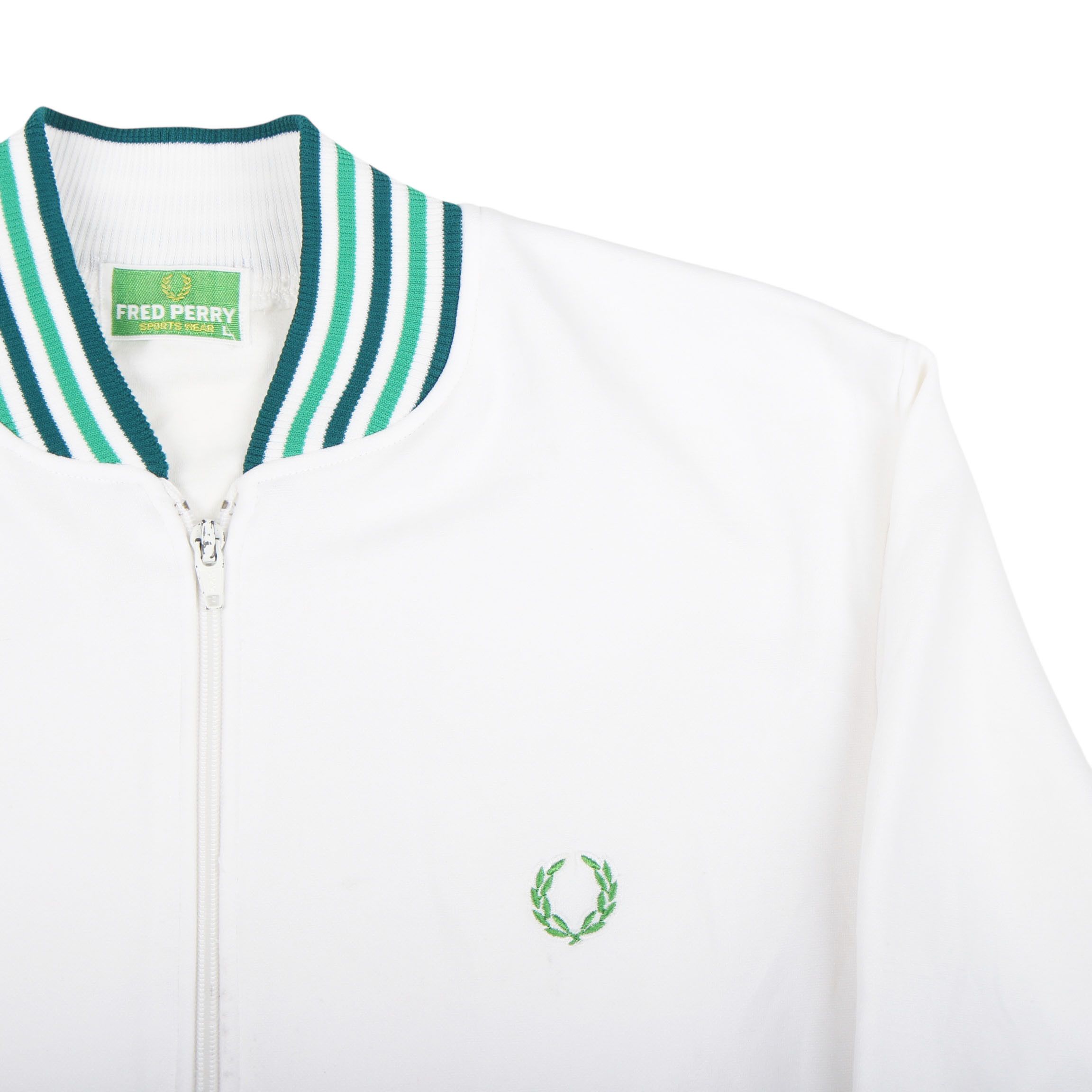 Fred Perry Vintage Fred Perry White Track Jacket 90s Size US L / EU 52-54 / 3 - 2 Thumbnail