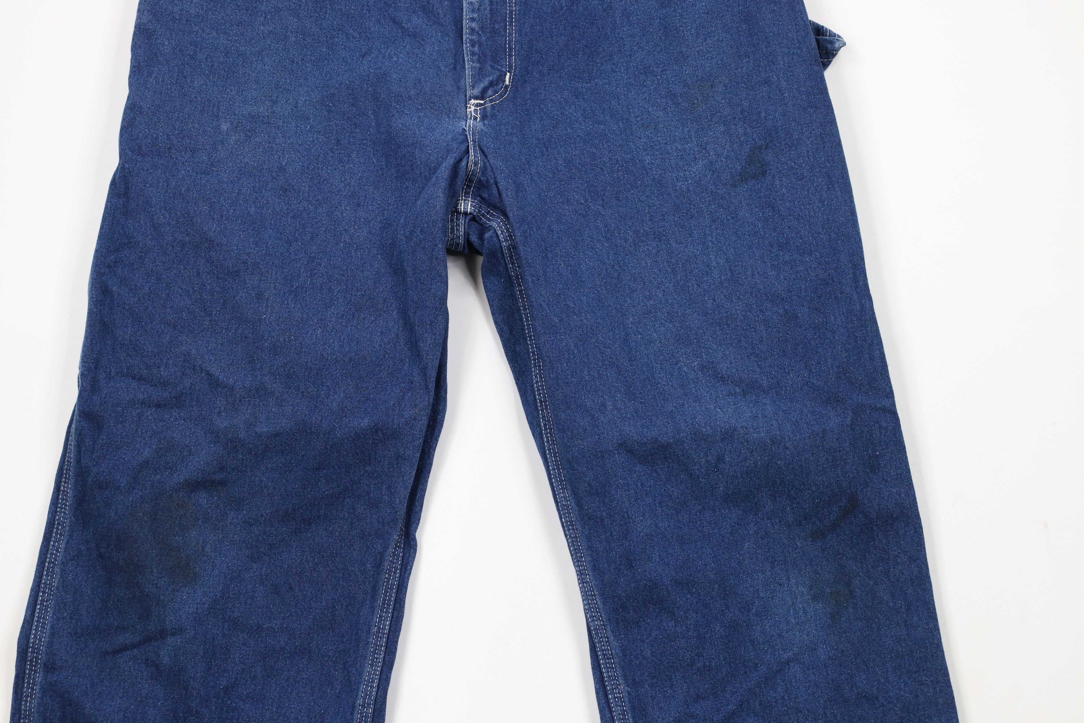 Carhartt × Vintage Vintage 90s Carhartt Spell Out Wide Leg Dungaree Jeans USA Size US 34 / EU 50 - 3 Thumbnail