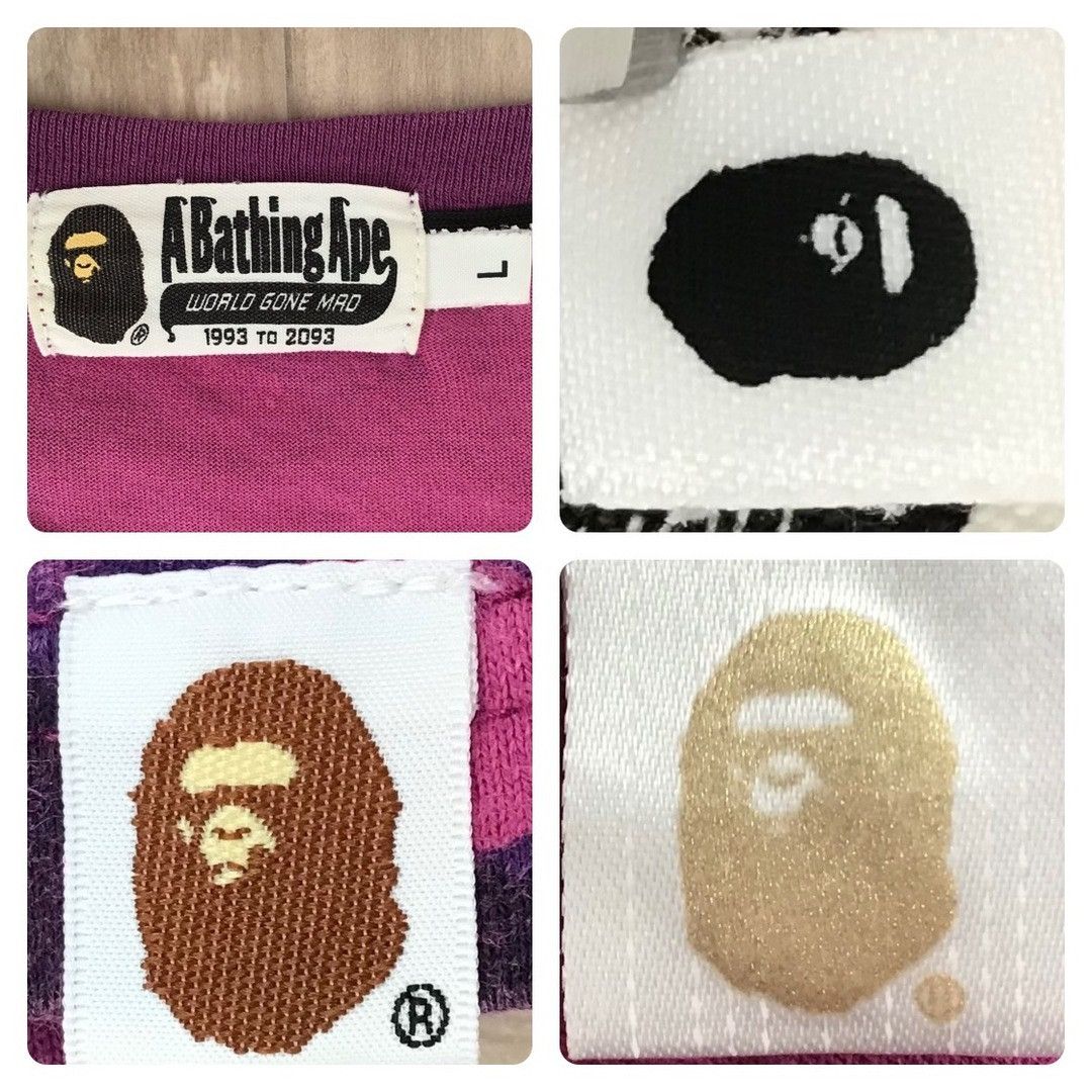 Bape BAPE Purple camo college logo T-shirt a bathing ape Size US L / EU 52-54 / 3 - 5 Thumbnail