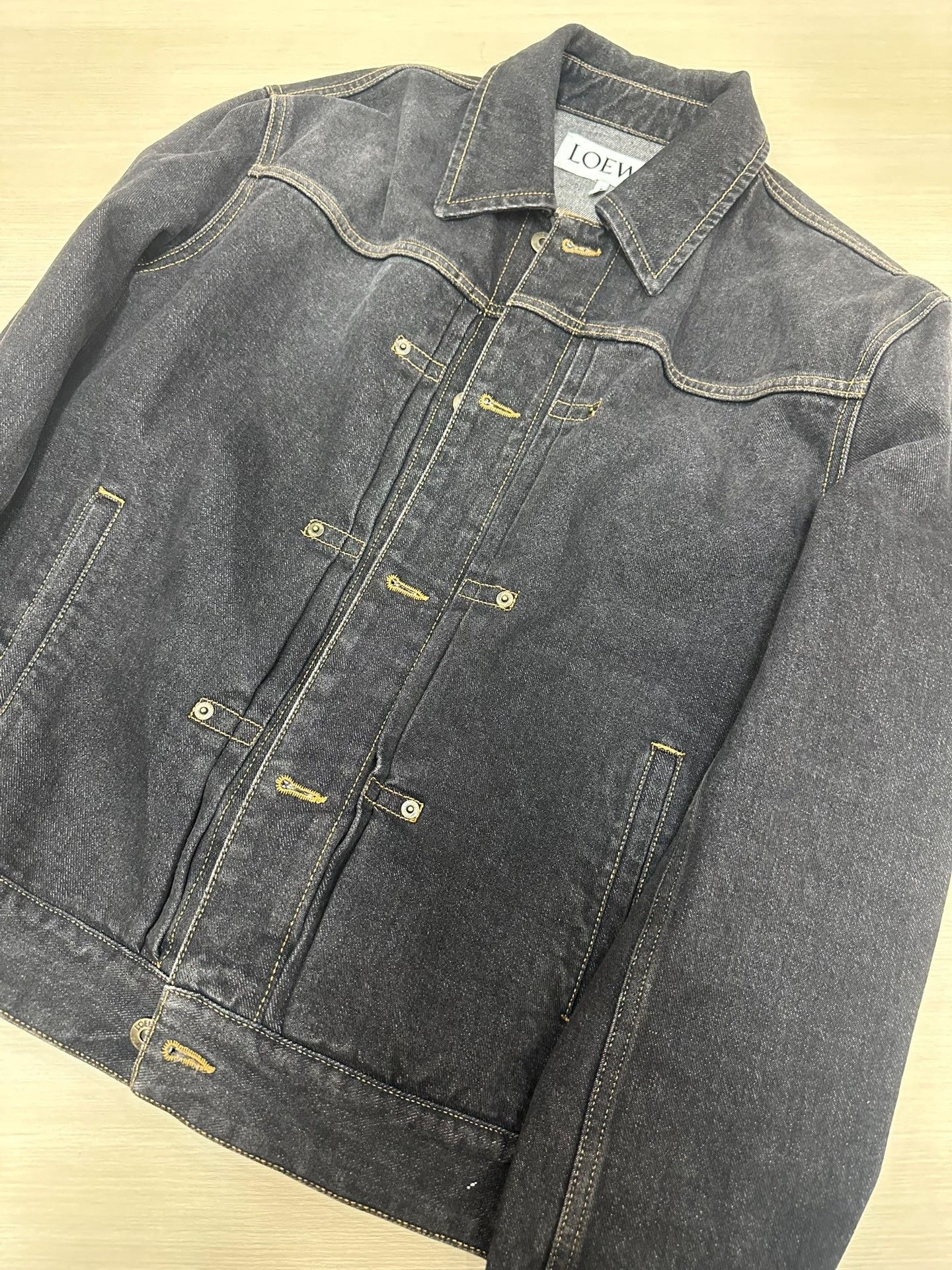 Loewe Loewe Black Denim Back Graffiti Leather Jacket 2501-Nextarr Size US S / EU 44-46 / 1 - 3 Thumbnail