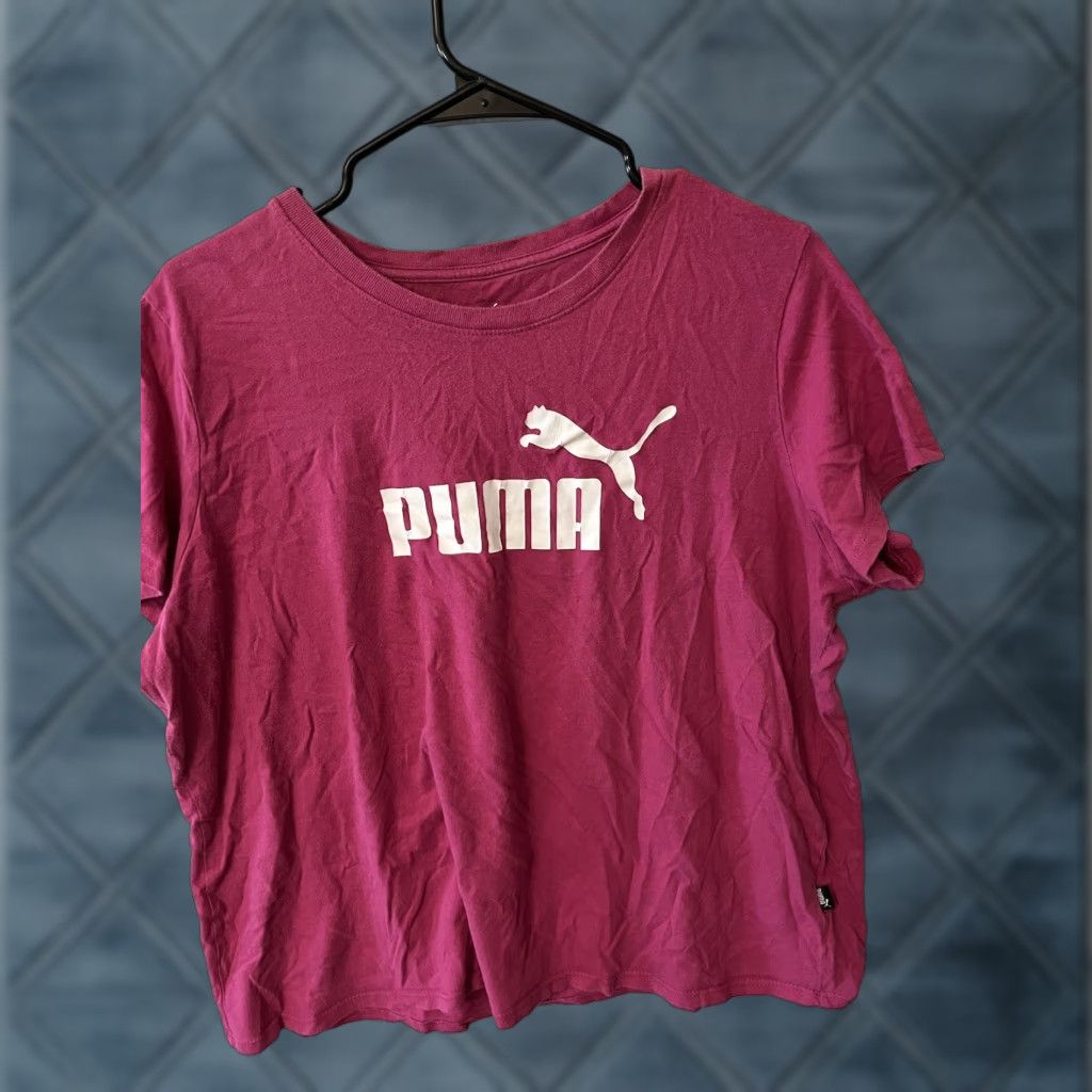 Puma VINTAGE Puma Women's T-Shirt 1X Plus Size Short Sleeve Pink Logo Cotton Casual Size XL / US 12-14 / IT 48-50 - 1 Thumbnail