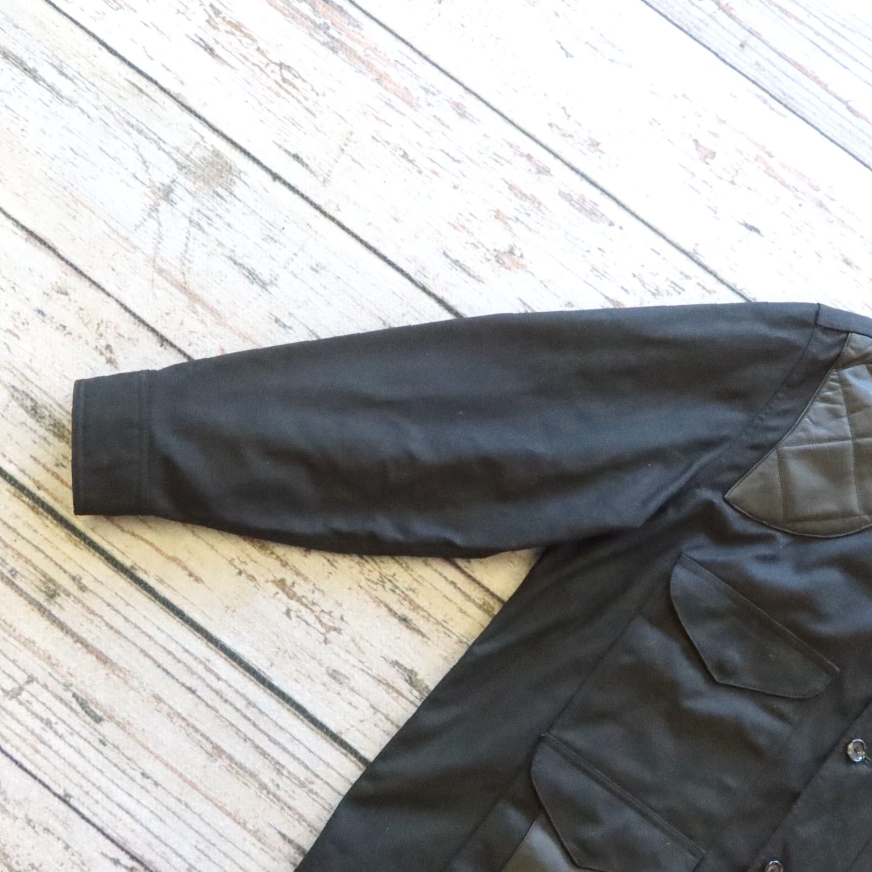 Polo Ralph Lauren VINTAGE Polo Ralph Lauren Wax Cotton Leather Trim Jacket Mens L Black Polo Ralph Lauren Jacket L Mens Size US L / EU 52-54 / 3 - 4 Thumbnail