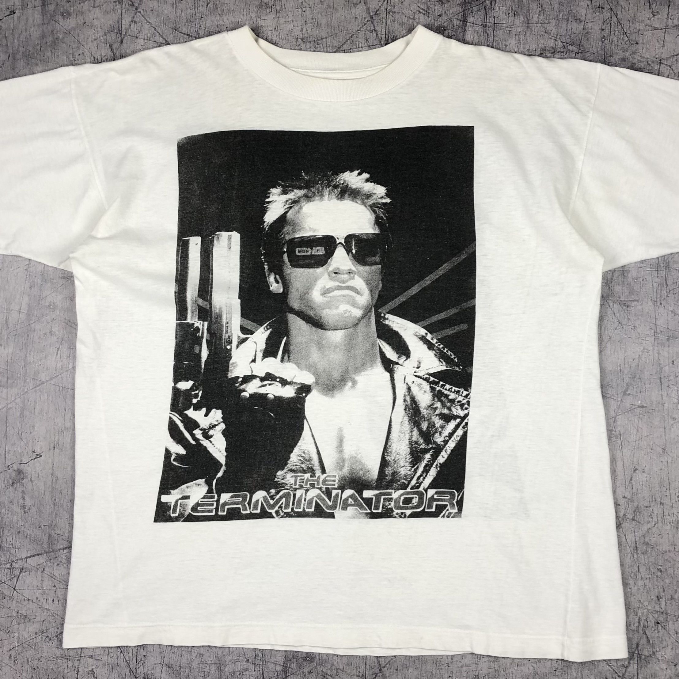 Vintage The Terminator Movie Film Schwarzenegger Rare Vintage Tee Size US L / EU 52-54 / 3 - 1 Thumbnail