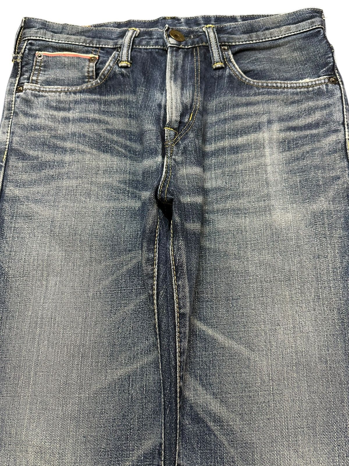Edwin Vintage Edwin 505zx Selvedge Faded Wash Distress Style Jeans Size US 30 / EU 46 - 3 Thumbnail