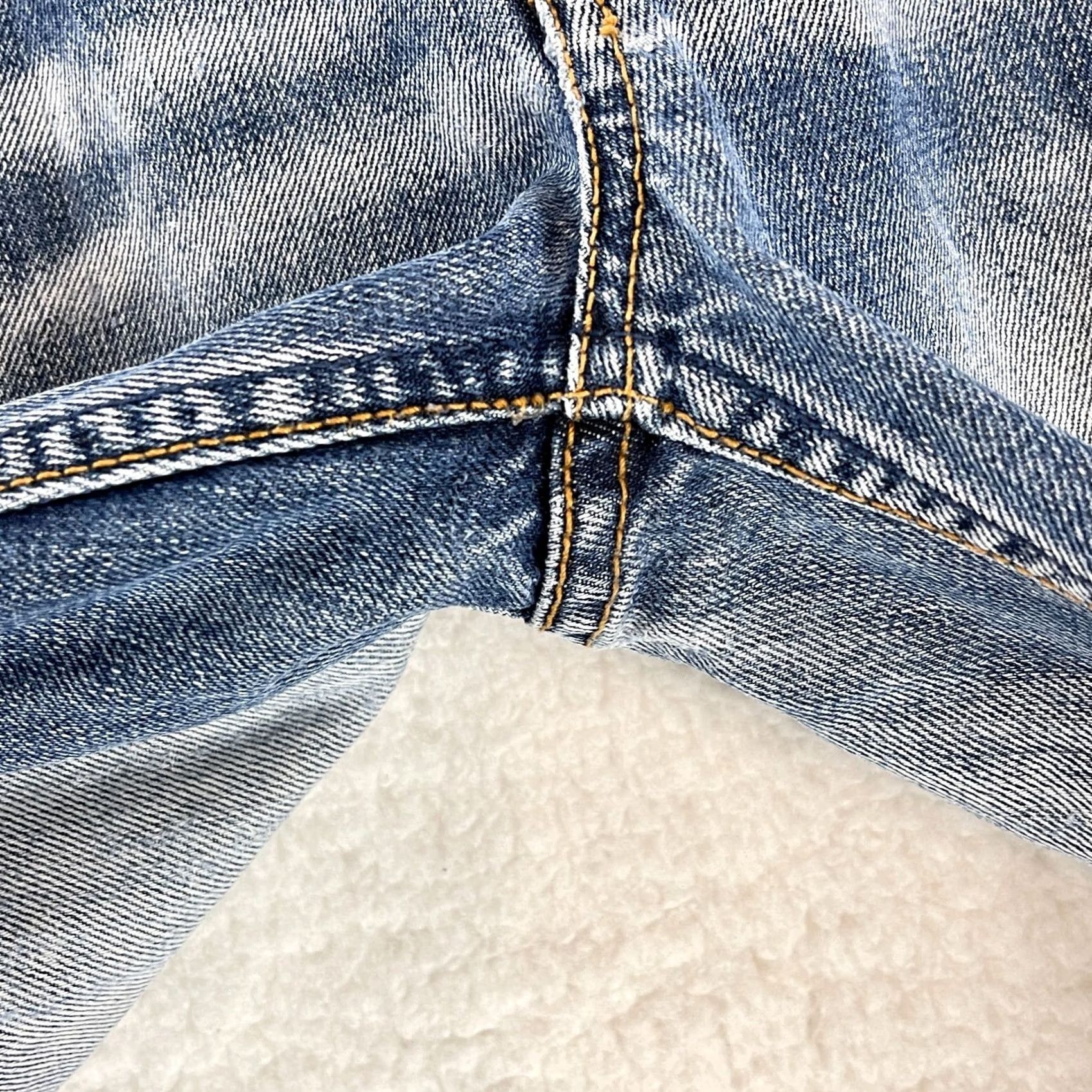 Denime Tough JeanSmith Jeans Mens 28x30 Blue Denim Straight Leg Vintage USA Cowboy Logo 5-Pocket Regular Fit Jeans Mens Size US 28 / EU 44 - 7 Thumbnail