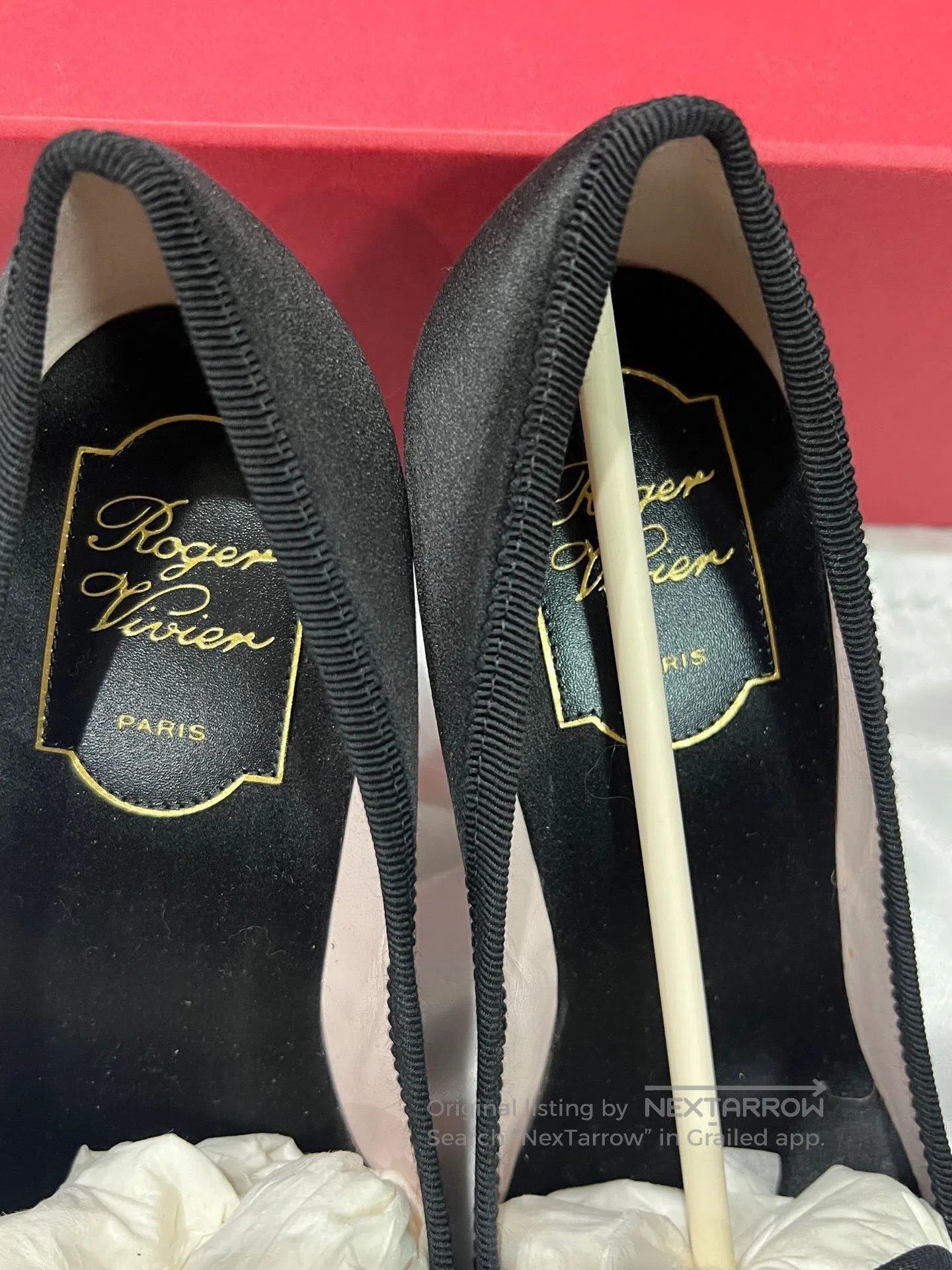 Roger Vivier Roger Vivier Crystal Button Satin High Heels| Size US 5 / IT 35 - 4 Thumbnail