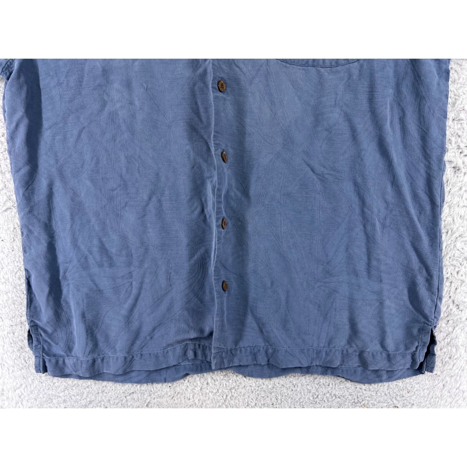 Tommy Bahama Tommy Bahama Shirt Men Large Blue Floral Palm 100% Silk Hawaiian Beach Vacation Size US L / EU 52-54 / 3 - 5 Thumbnail