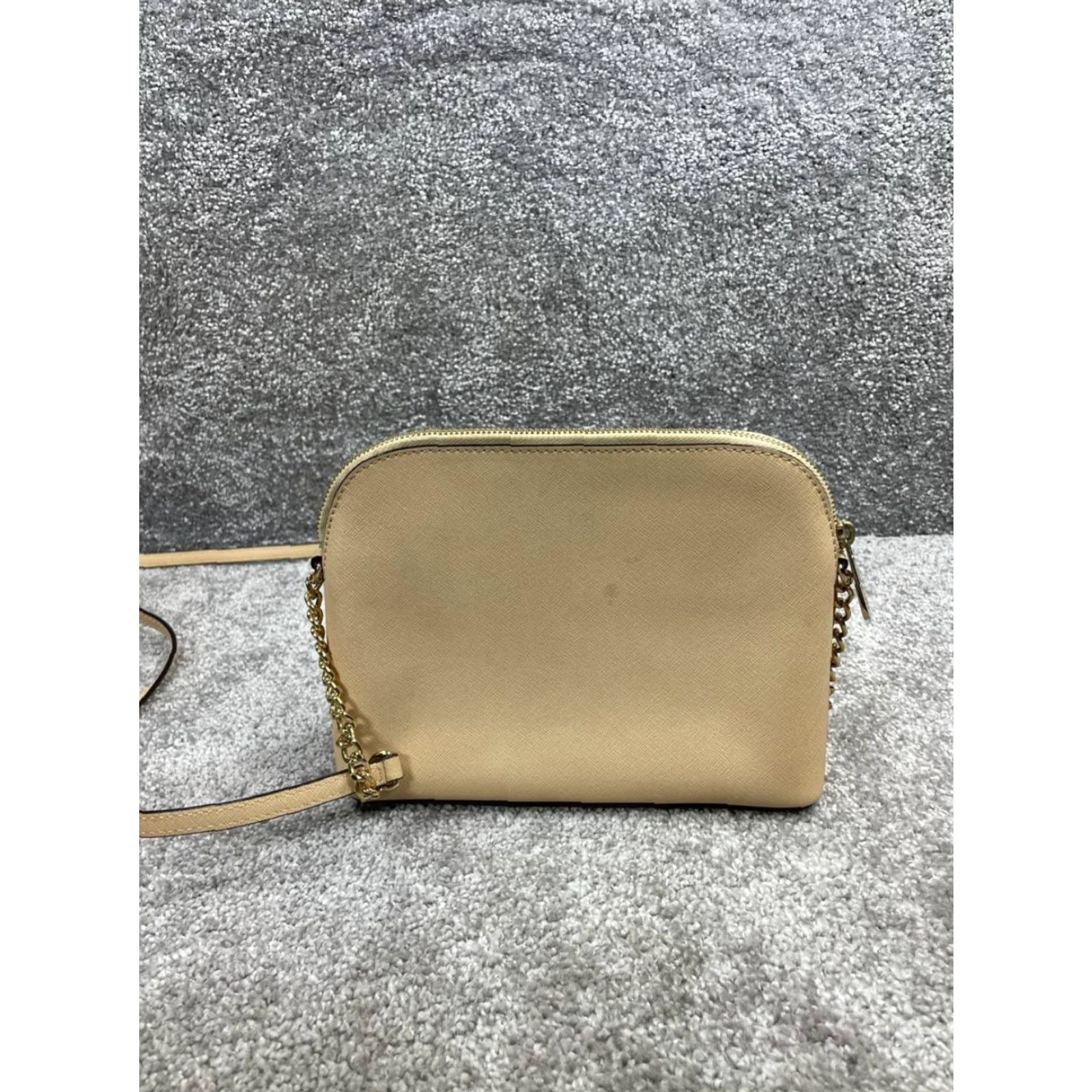 Michael Kors Michael Kors Jet Set Crossbody Bag Womens Leather Adjustable Chain Strap Peanut Brown Beige 8.5in 7in Medium Size ONE SIZE - 4 Thumbnail