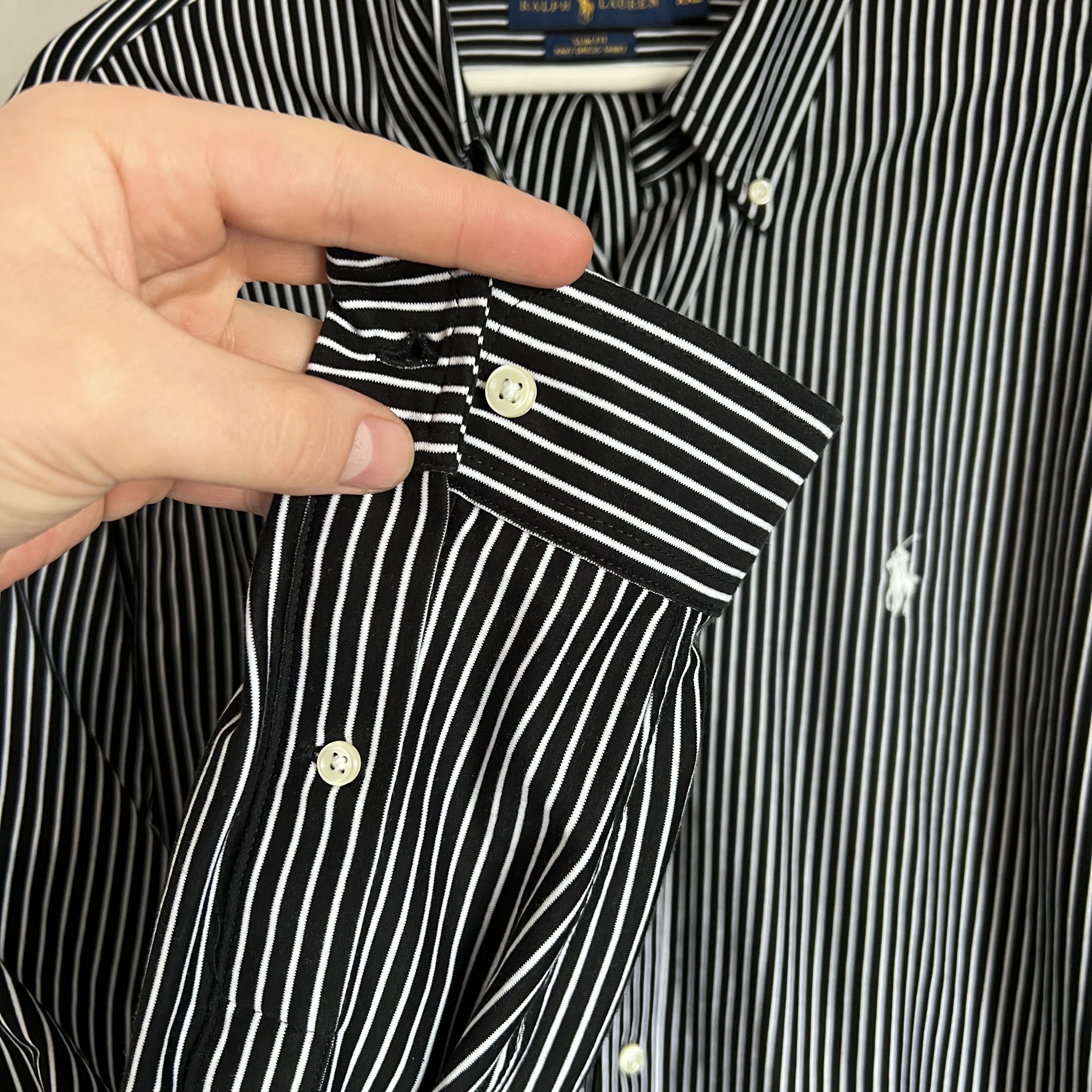 Polo Ralph Lauren Men's POLO RALPH LAUREN Knit Dress Shirt Slim Fit Stripped Size US XXL / EU 58 / 5 - 3 Thumbnail