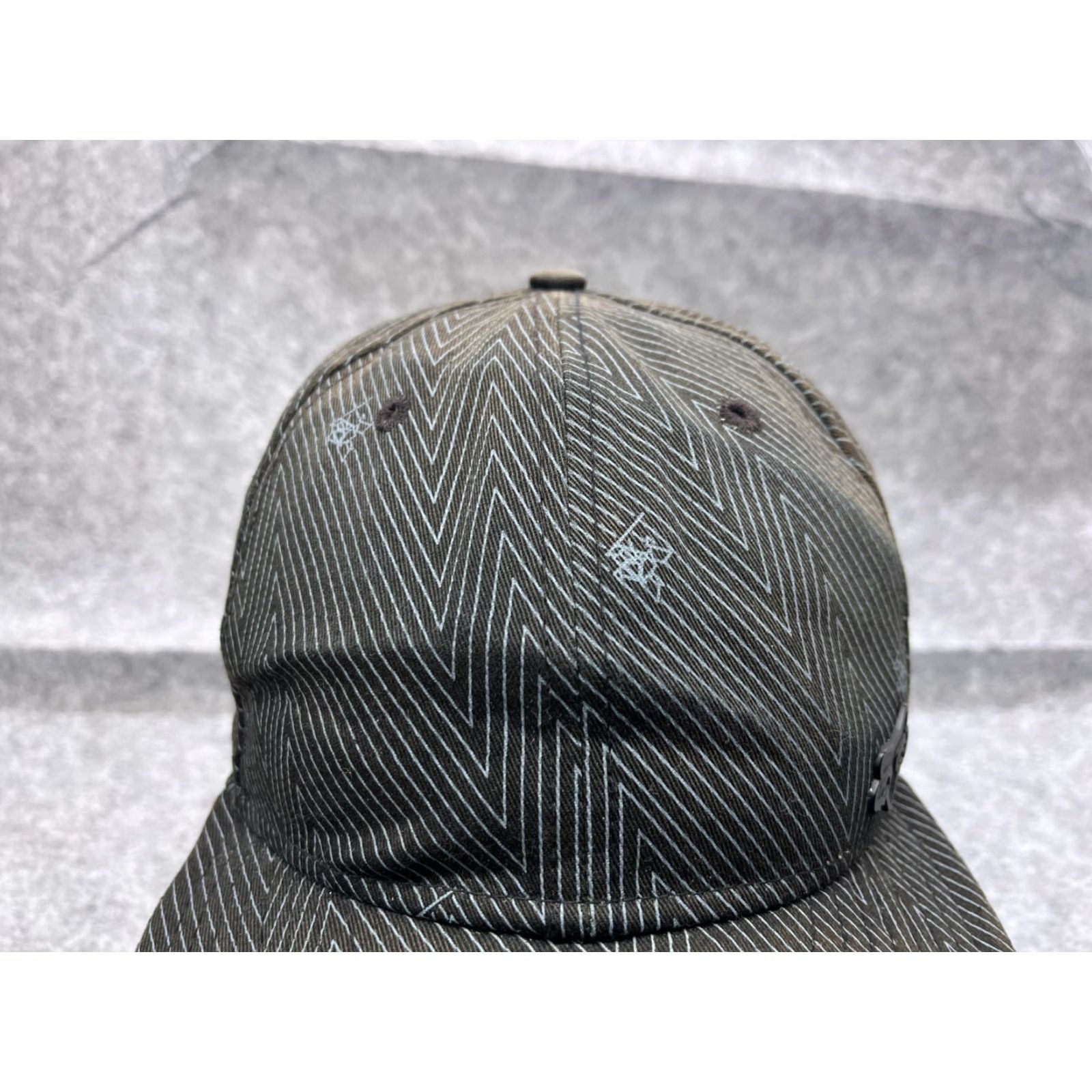 New Era New Era Fox Racing Hat Cap Fitted 7 1/4 Adult Black Cotton Geometric AOP 100% Nylon? Wait. Size ONE SIZE - 2 Thumbnail