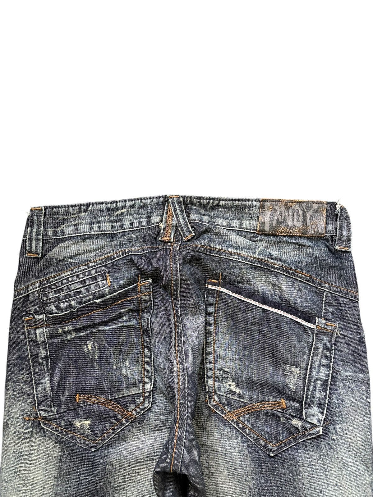 Tornado Mart Vintage Japanese Brand Faded Wash Distress Flare Jeans Size 31" - 4 Thumbnail