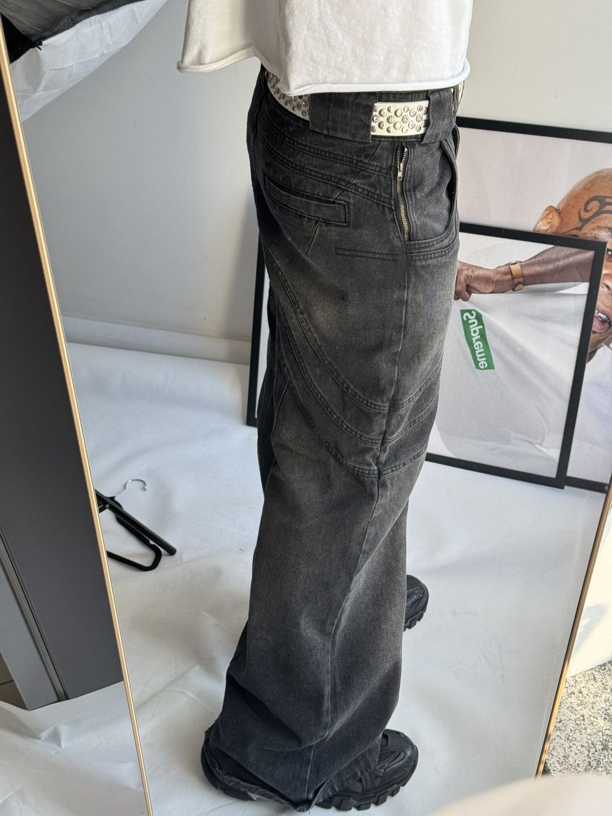 Hysteric Glamour × Japanese Brand × Vintage 🤩 Y2K Vintage Leather Belt BB Simon Style Size ONE SIZE - 6 Thumbnail