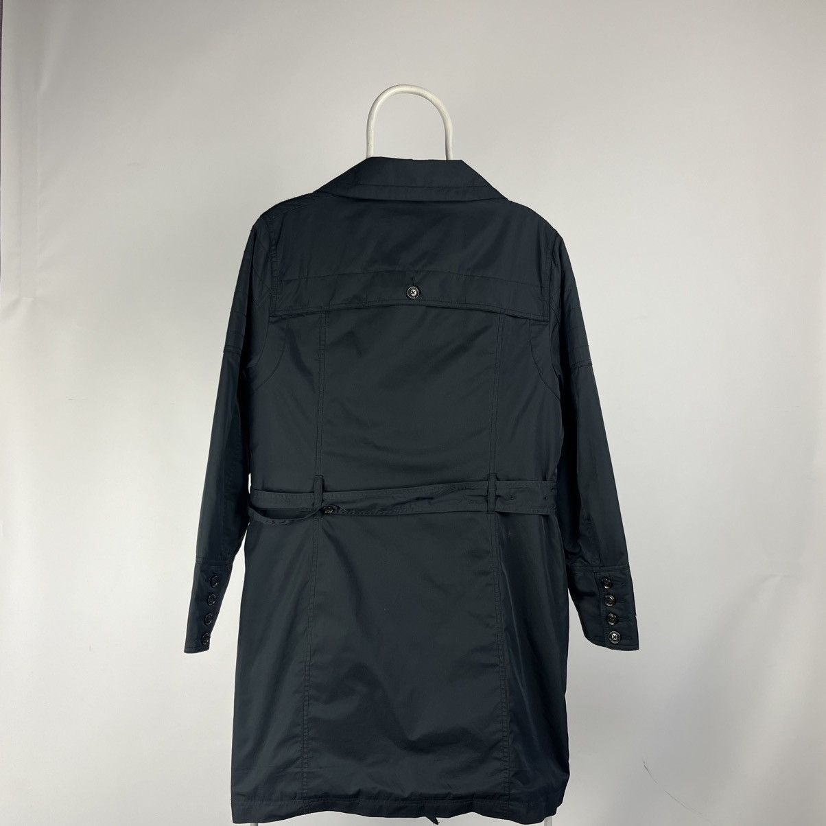 Bogner BOGNER Women's Navy Blue Trench Coat with Belt Size 40 Size S / US 4 / IT 40 - 2 Thumbnail