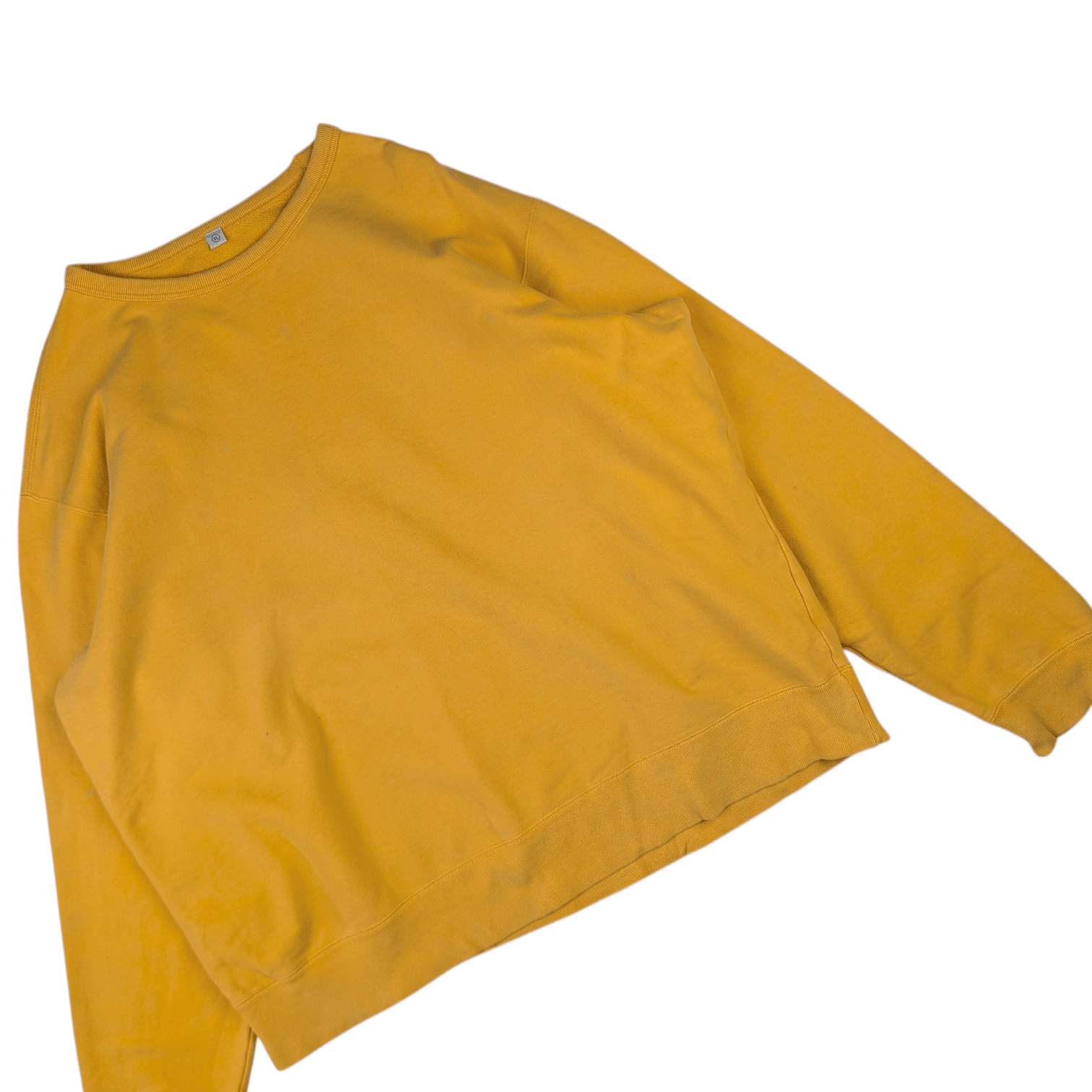 Japanese Brand Vintage 90's UNIQLO Yellow Plain Sweatshirts Jumper Size US XL / EU 56 / 4 - 4 Thumbnail