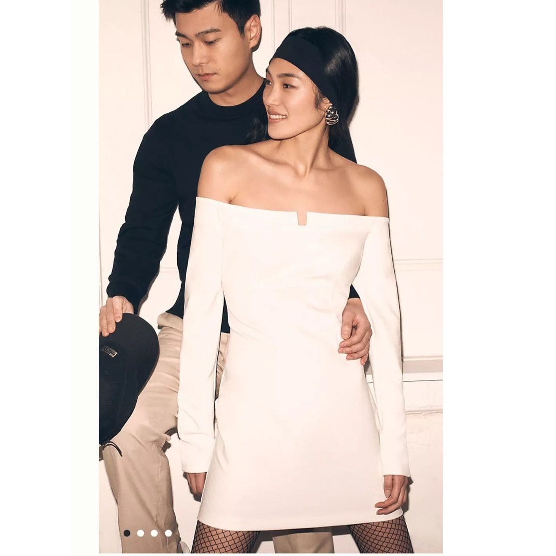 Anthropologie NWT BHLDN Gianna Off-The-Shoulder Twofer Dress $160 SMALL Size S / US 4 / IT 40 - 6 Thumbnail