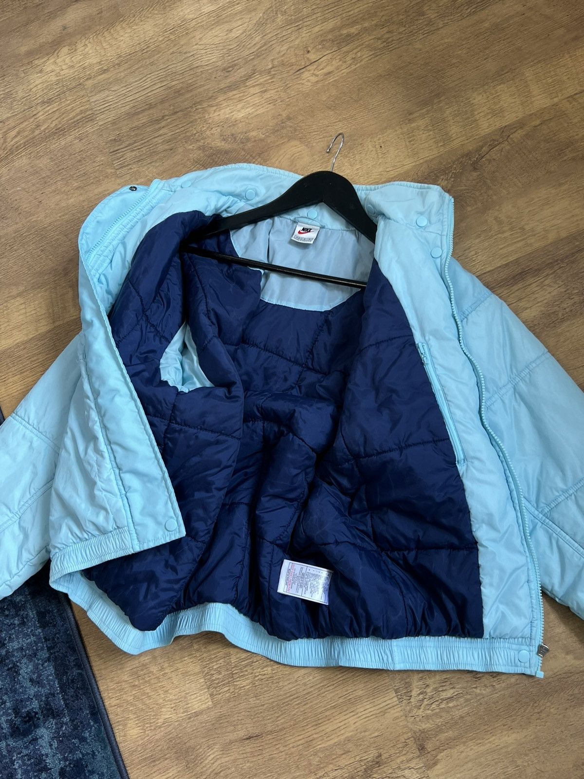 Vintage Nike blue vintage jacket turquoise big swoosh RARE Size M / US 6-8 / IT 42-44 - 9 Thumbnail