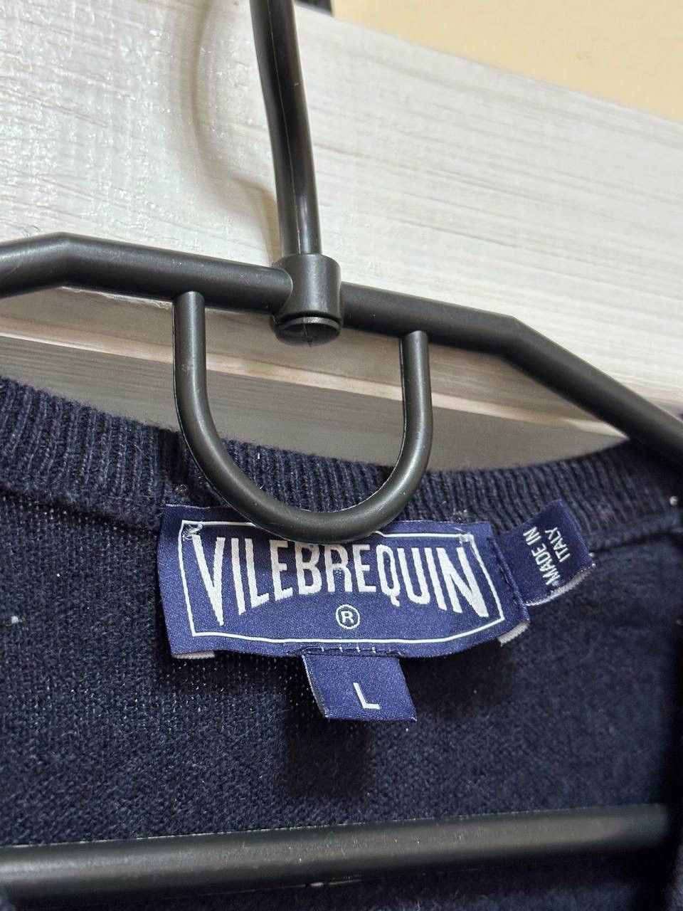 Vilebrequin Vilebrequin Logo Shawl Neck Sailor Marine Sweater turtle Size US L / EU 52-54 / 3 - 2 Thumbnail