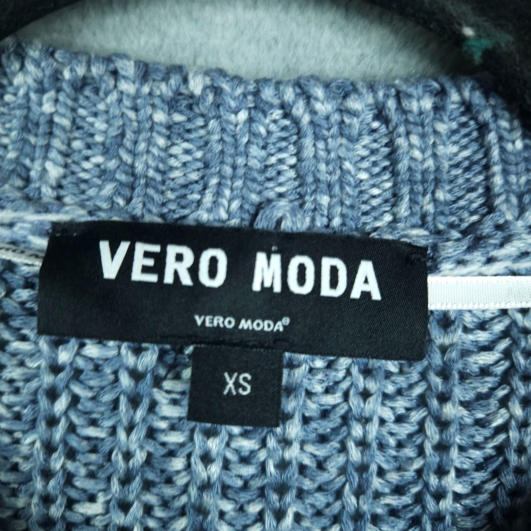 Vintage Vero Moda Sweater Shirt XS Womens Pullover Crew Neck Knit Blue Solid Modern All Seasons Regular Fit Zz Size XS / US 0-2 / IT 36-38 - 7 Thumbnail