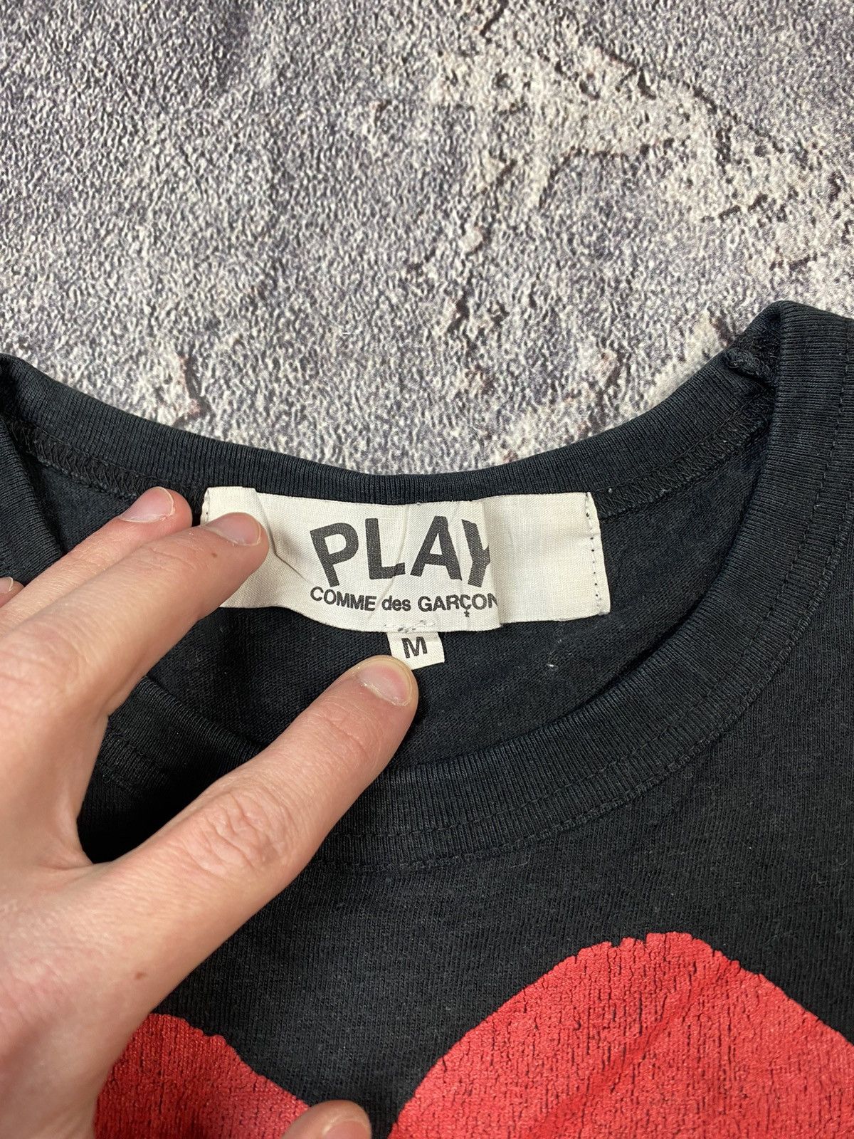 CDG by Comme des Garcons × Comme des Garcons × Comme des Garcons PLAY Comme Des Garçons Play Red Big Logo Heart T-shirt Size M / US 6-8 / IT 42-44 - 5 Thumbnail