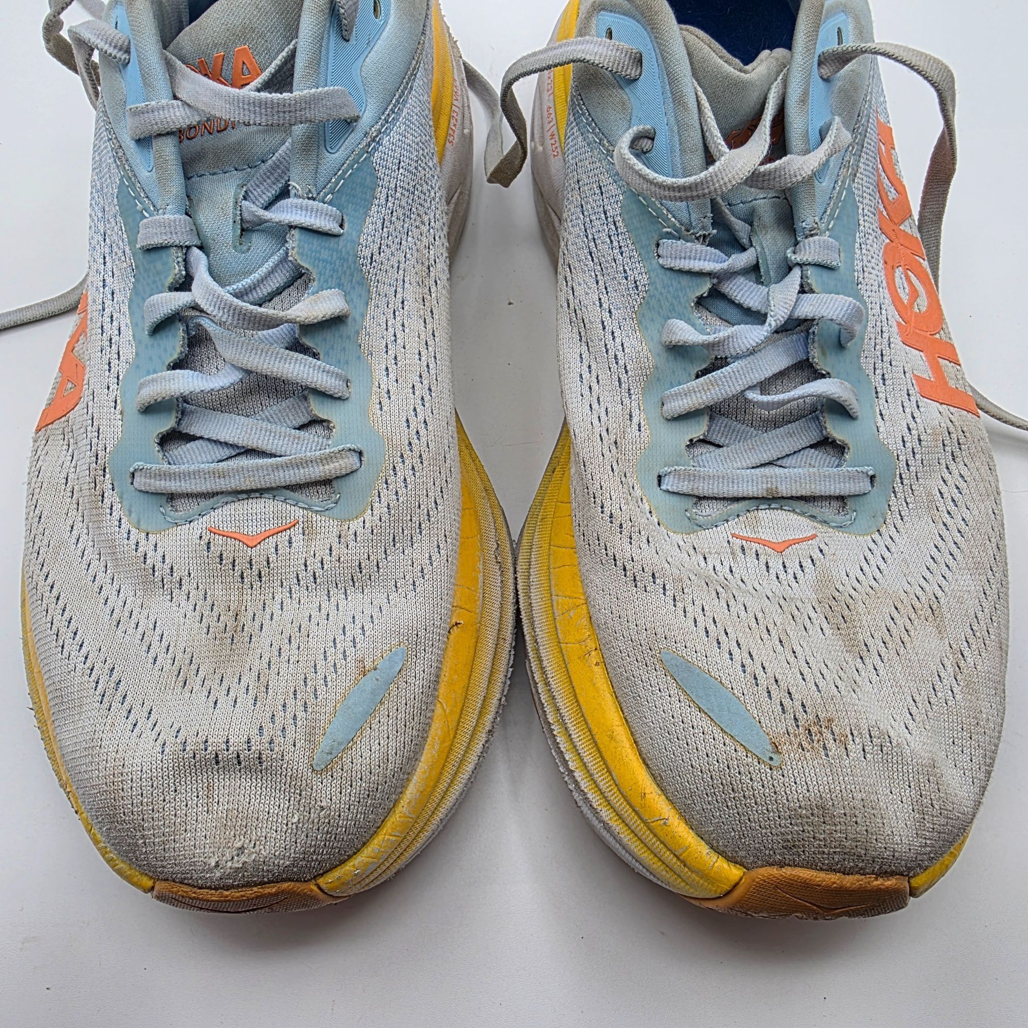 Hoka Hoka One One Bondi 8 Womens Size 10.5 B Gray Yellow Athletic Size US 10.5 / IT 40.5 - 10 Thumbnail