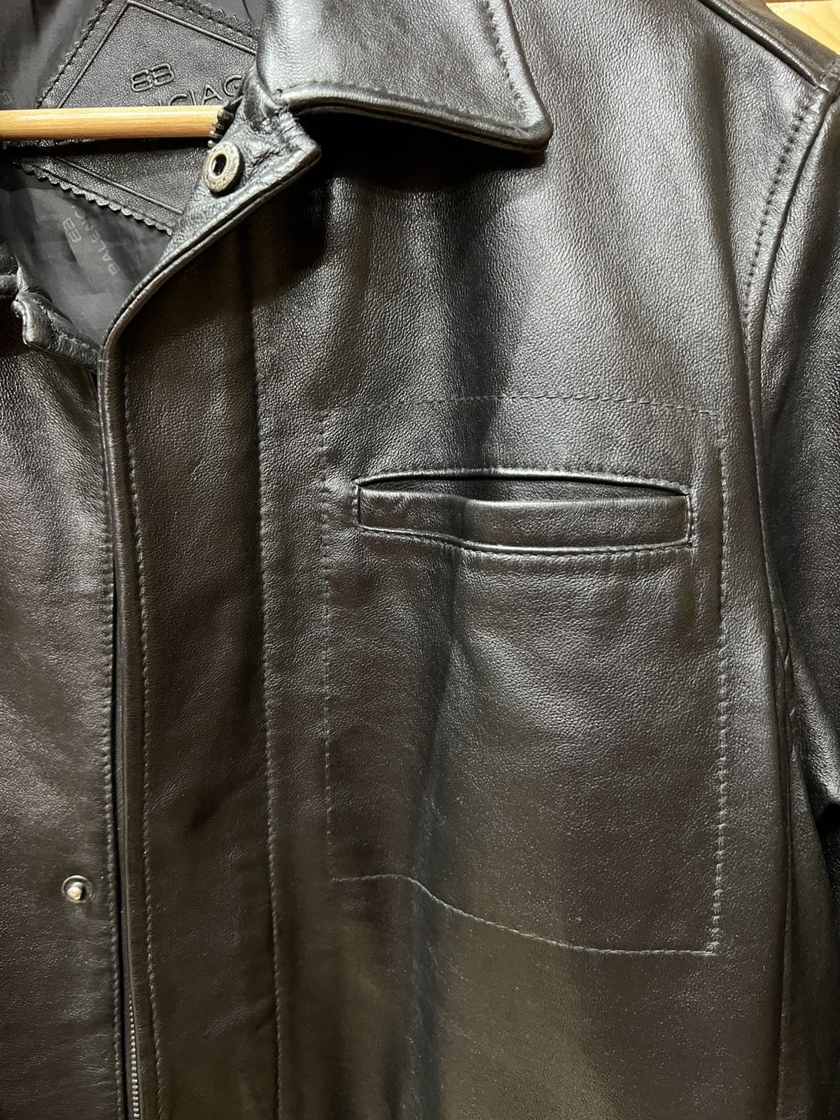 Balenciaga Balenciaga Black Leather Jacket Size US L / EU 52-54 / 3 - 10 Thumbnail