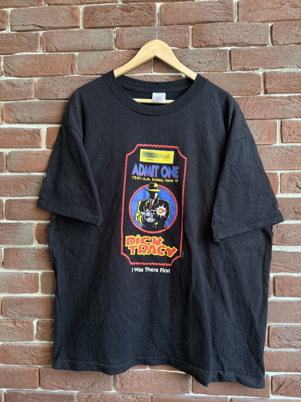 Disney Vintage 90s Rare Dick Tracy Cartoon Movie Art Disney tee Size US XL / EU 56 / 4 - 1 Thumbnail