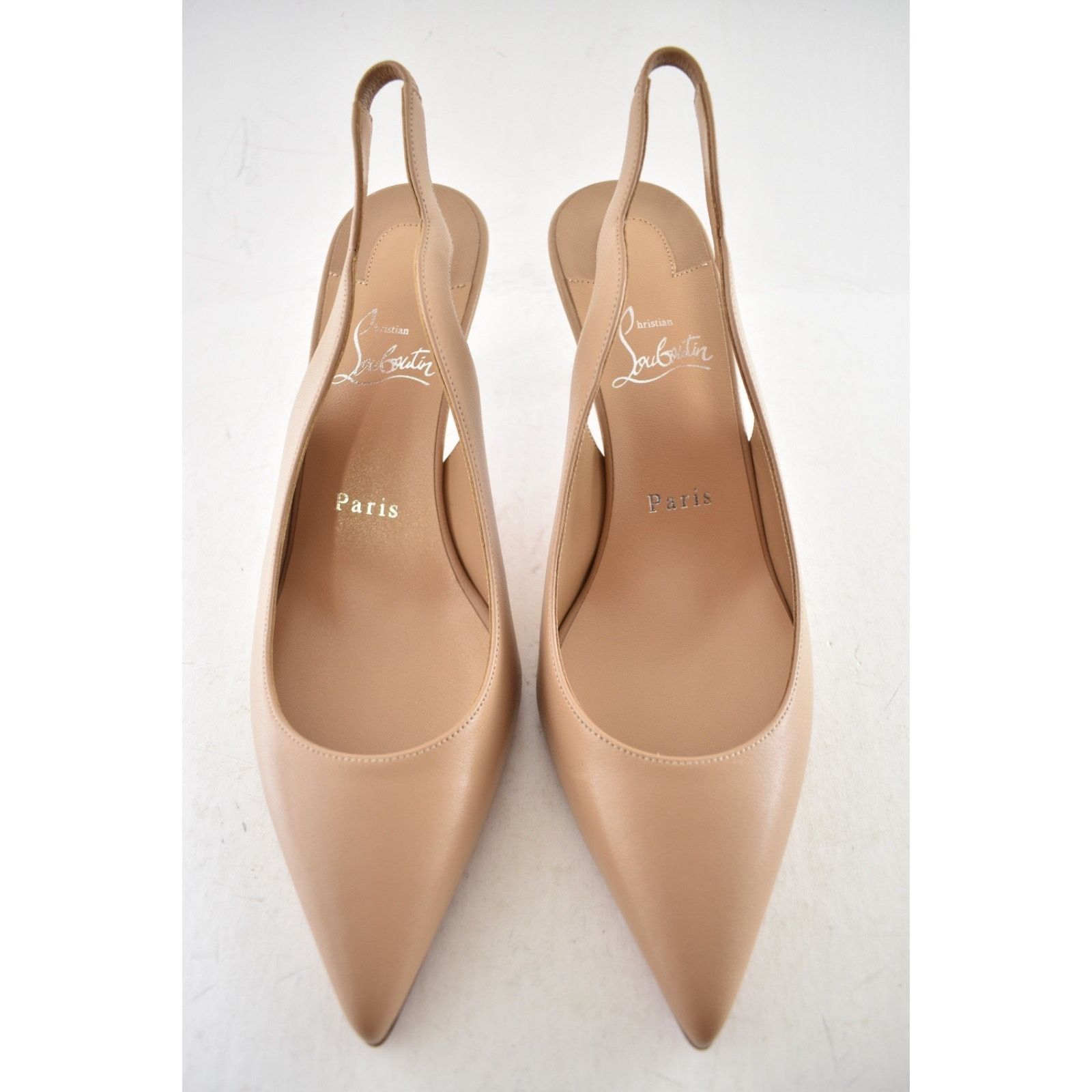 Christian Louboutin Christian Louboutin Hot Chick Sling 70 Nude Nappa Pump 38 Size US 8 / IT 38 - 5 Thumbnail