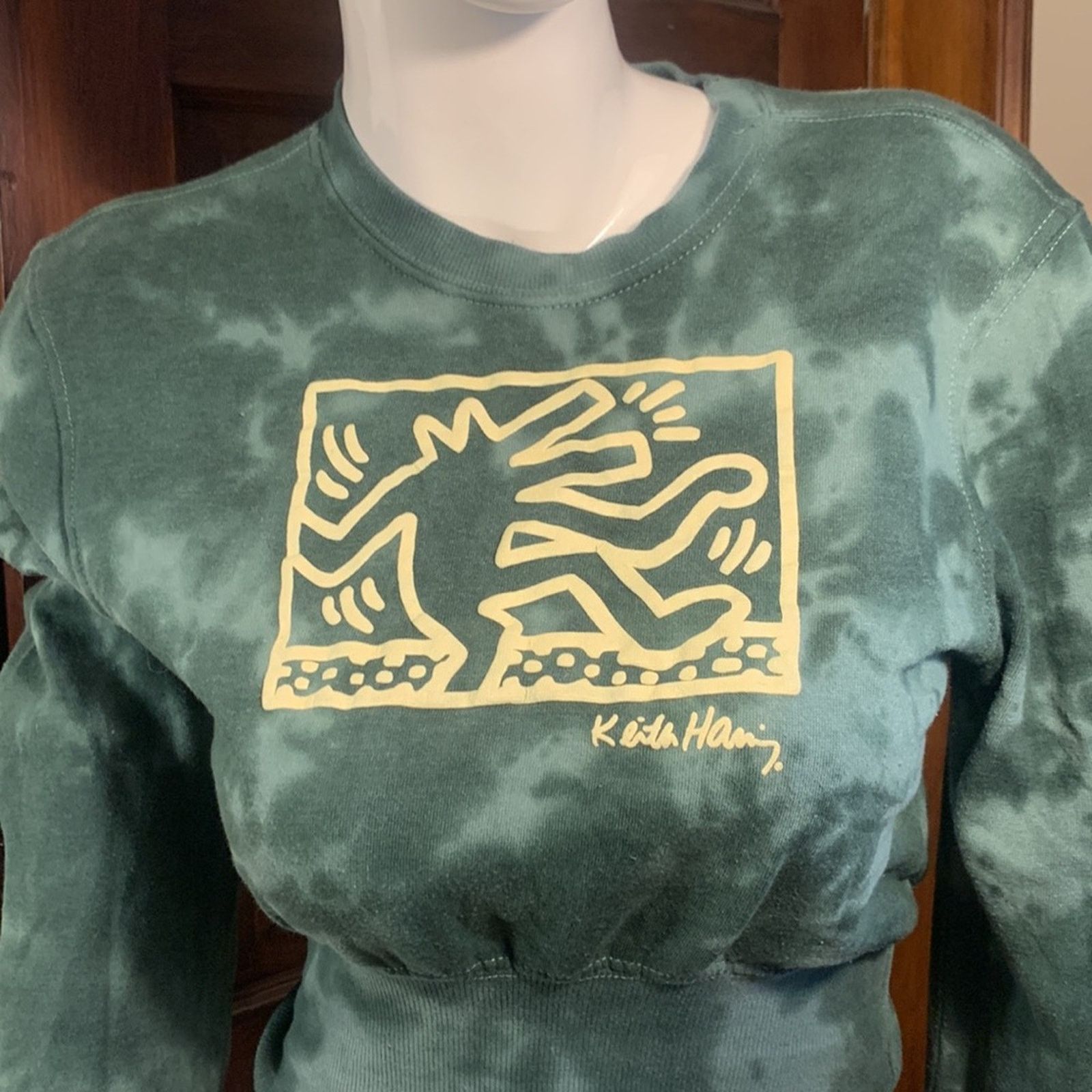 Keith Haring Keith Haring tie dye cropped sweatshirt dancing barking dog Size S / US 4 / IT 40 - 2 Thumbnail
