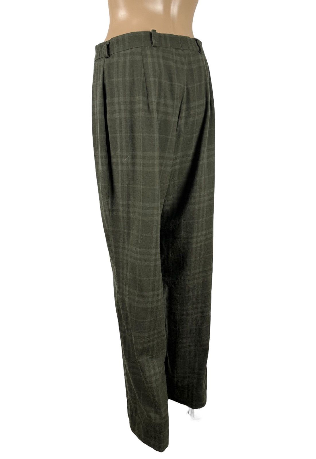 Burberry Burberry Vintage Wool Checkered Pants Wide Leg size UK10 Size 28" / US 6 / IT 42 - 5 Thumbnail