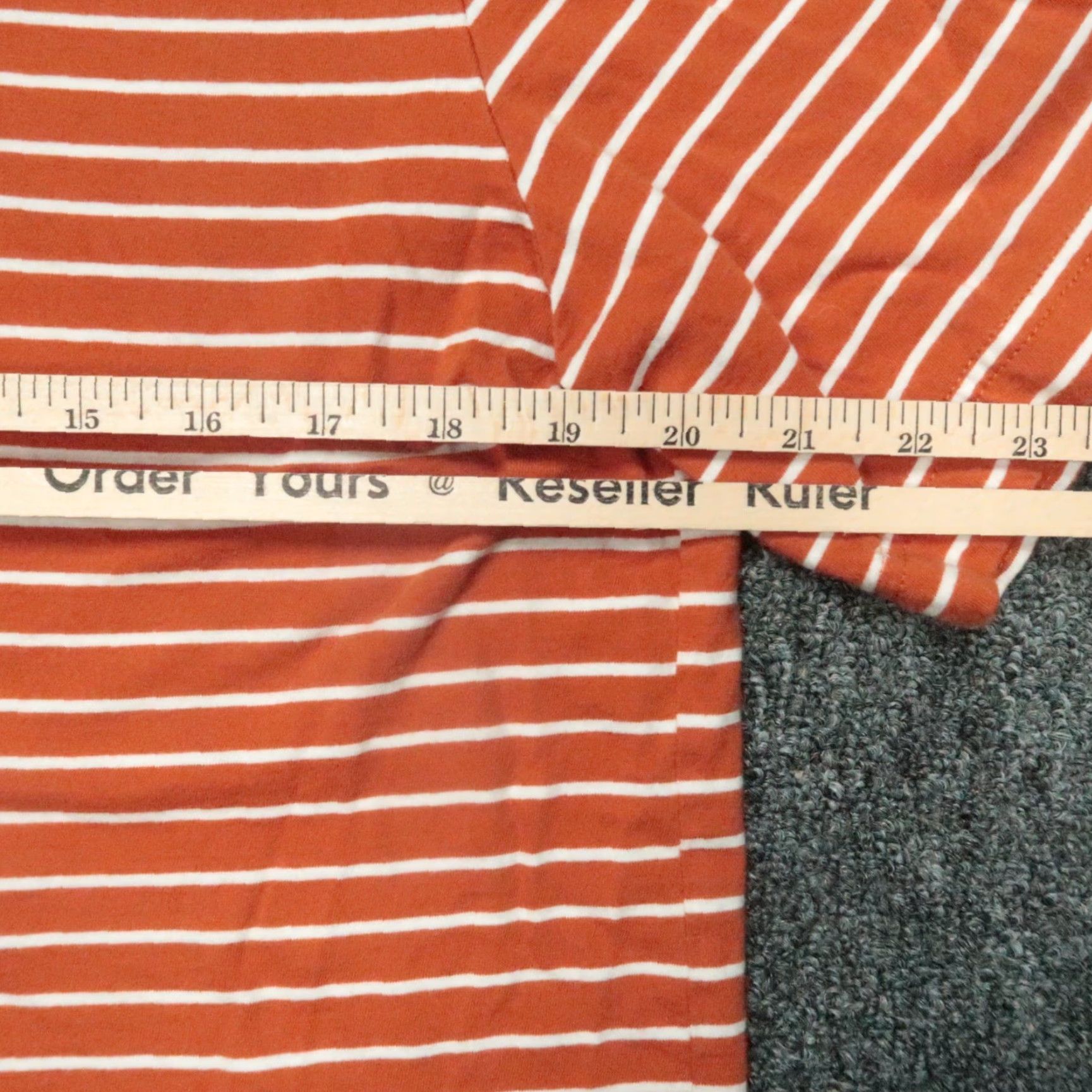 Vintage VINTAGE Criquet Shirt Men Medium Burnt Orange White Striped Players Performance Polo TPC Size US M / EU 48-50 / 2 - 6 Thumbnail