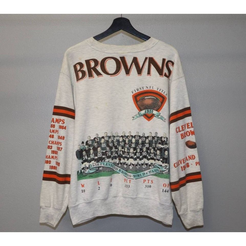 Vintage Vintage Long Gone Cleveland Browns NFL Crewneck Sweatshirt Size US L / EU 52-54 / 3 - 2 Thumbnail