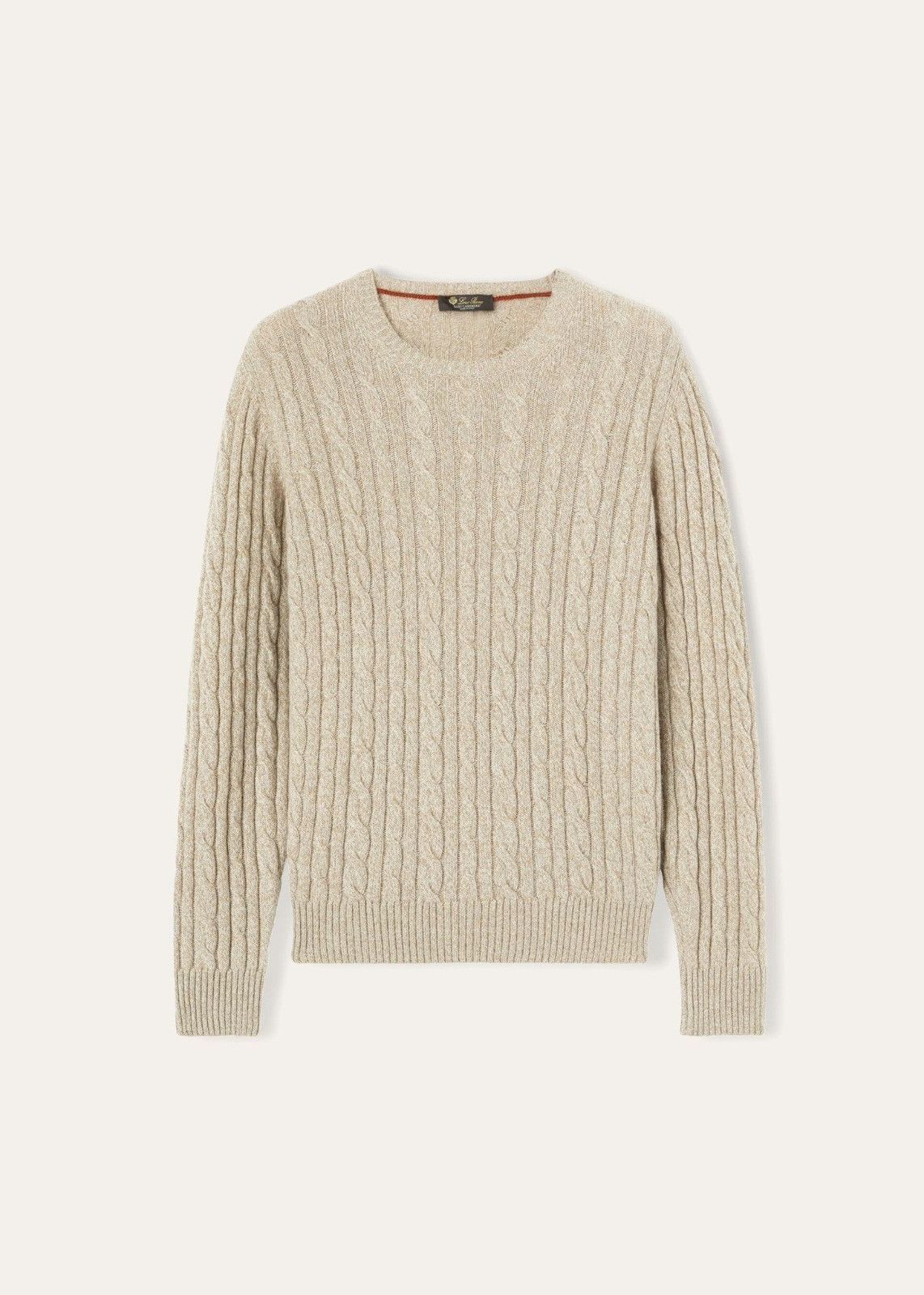 Loro Piana o1srvl11e1224 Girocollo Crewneck Sweater in Light Beige Size US M / EU 48-50 / 2 - 1 Thumbnail
