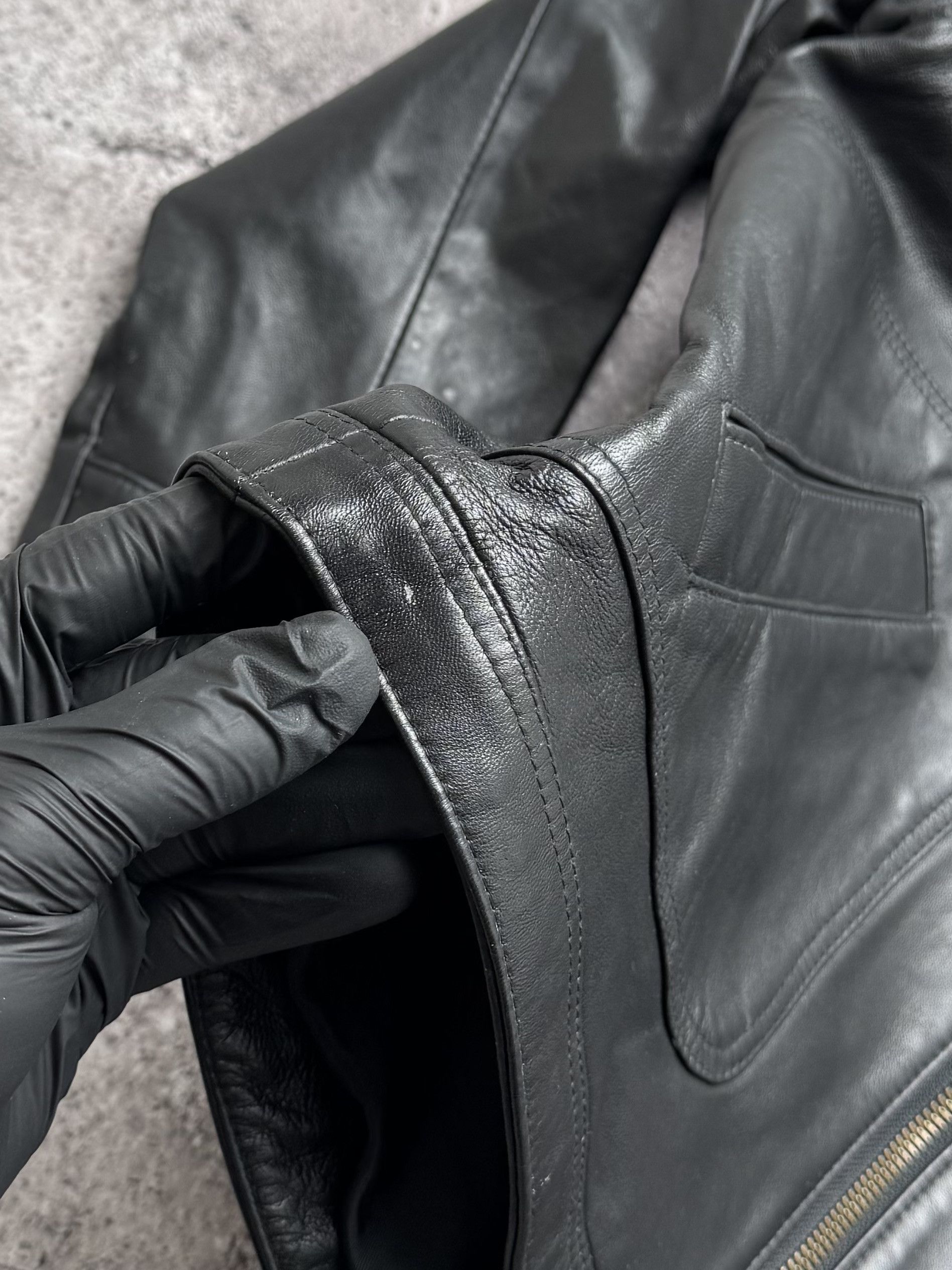 Vintage Vintage Leather Jacket C2(V481) Size XXS / US 00 / IT 34 - 8 Thumbnail