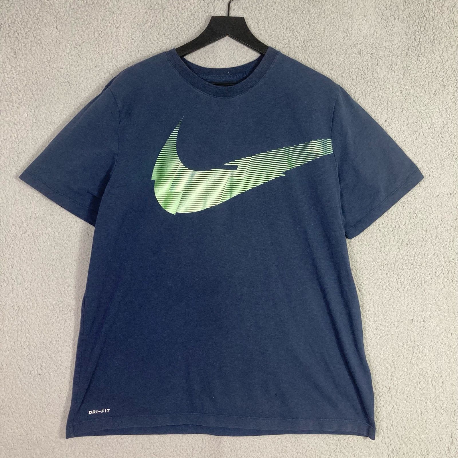 Nike Nike Dri-Fit Men's XL Camo Swoosh Logo T-Shirt Blue Size US XL / EU 56 / 4 - 4 Thumbnail