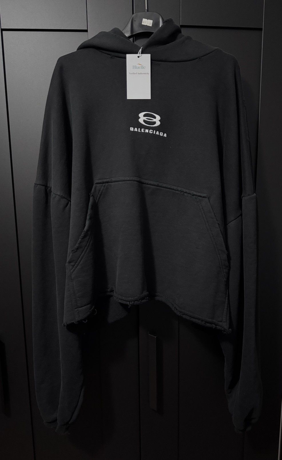 Balenciaga Balenciaga Unity Logo Cropped Hoodie 🌊🌊 BLUELLE 🌊🌊 Size US M / EU 48-50 / 2 - 1 Thumbnail