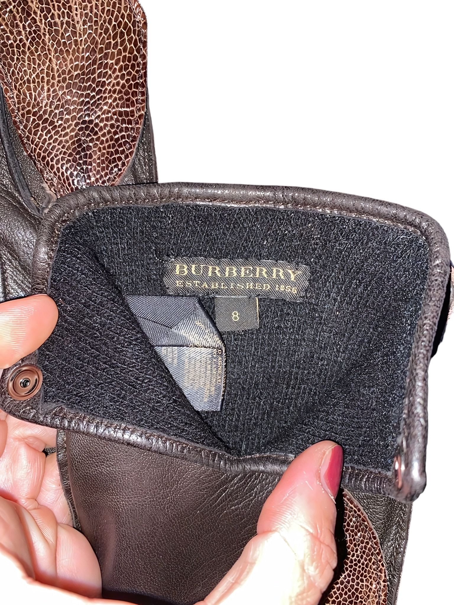 Burberry Prorsum F/W 2008 RUNWAY REAL PYTHON SKIN GLOVES Size ONE SIZE - 6 Thumbnail