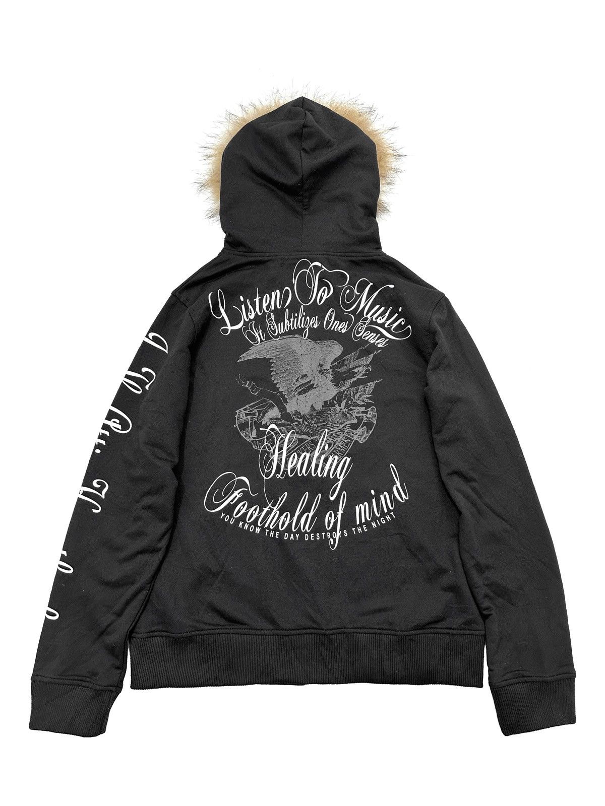 In The Attic 2000s In The Attic Poem Eagle Fur Hoodie Lgb Style Size US L / EU 52-54 / 3 - 5 Thumbnail
