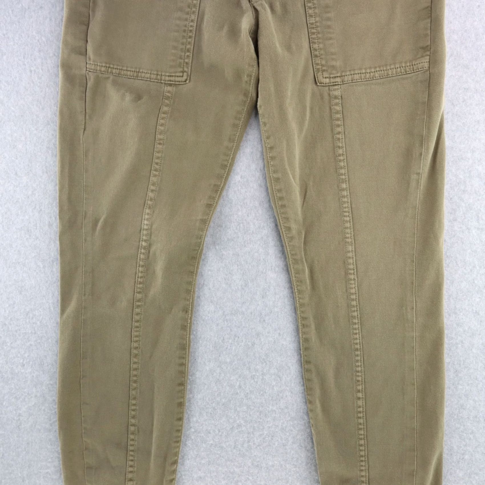 Lucky Brand Lucky Brand Women Pants Cargo Military Green Stretch Cotton Blend Size 4/27 Tapered Shoes: N/A Size 27" / US 4 / IT 40 - 3 Thumbnail