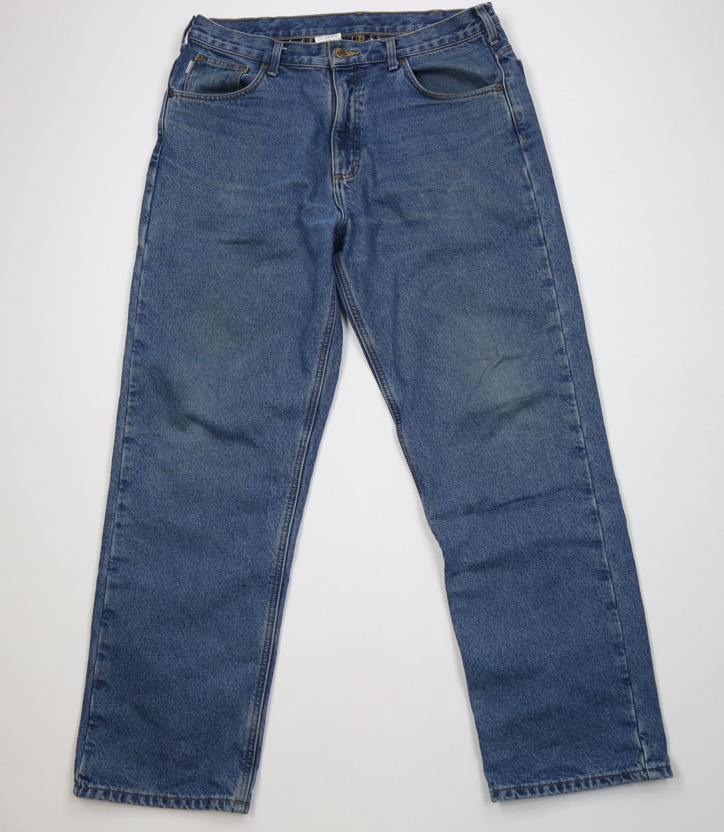 Carhartt Vintage Y2K Carhartt Flannel Lined Relaxed Wide Leg Jeans Size US 36 / EU 52 - 2 Thumbnail