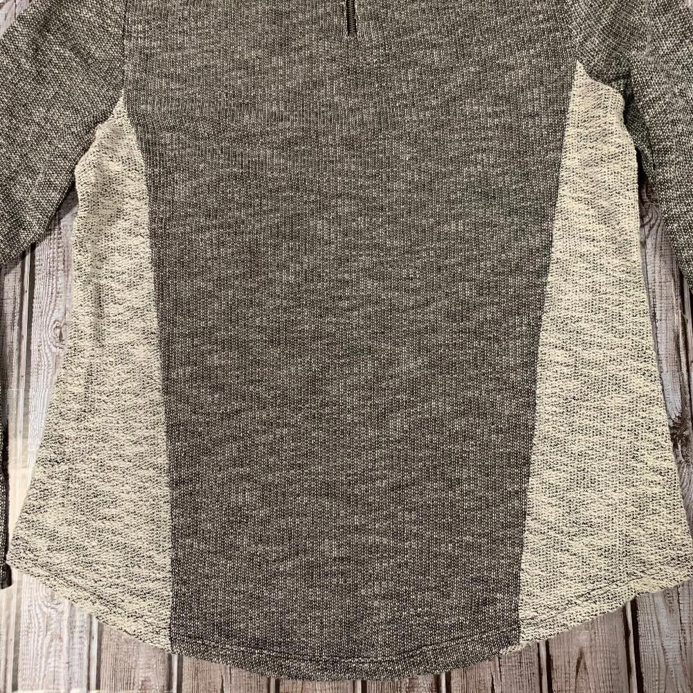 Designer AB Studio Knit Colorblock Zipper Back Sweater, XL Size XL / US 12-14 / IT 48-50 - 2 Thumbnail