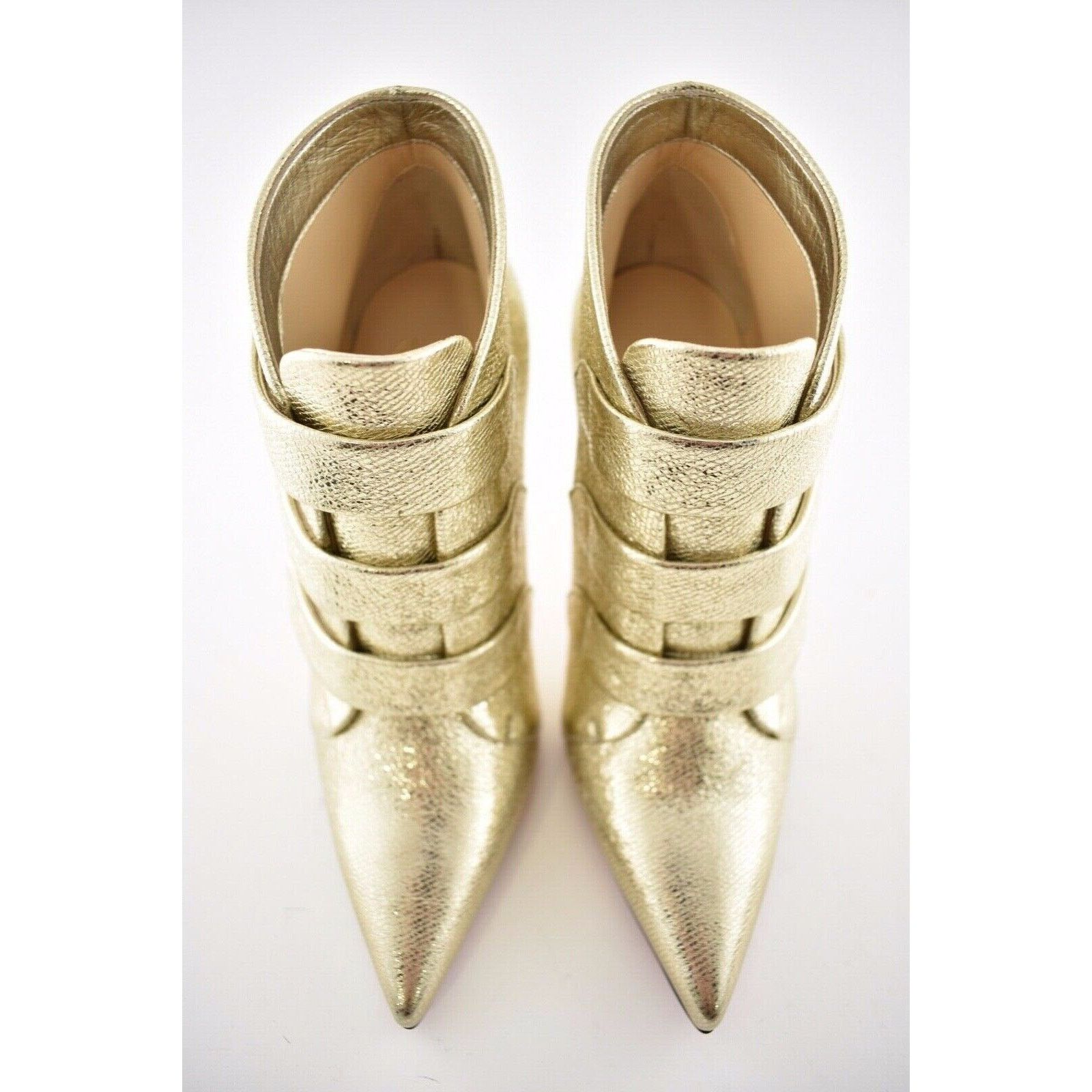 Christian Louboutin Christian Louboutin Triniboot 100 Platine Gold Strap Ankle Size US 9 / IT 39 - 7 Thumbnail