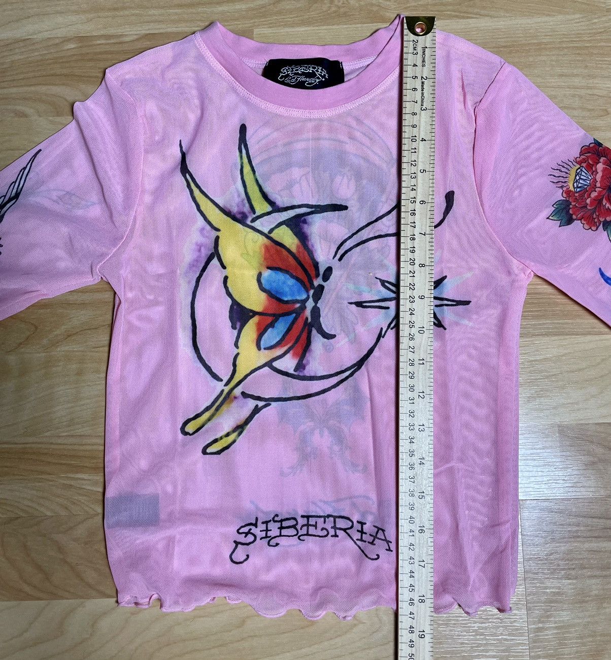 Ed Hardy × Siberia Hills Ed Hardy X Siberia Hills Women's Mesh Pink Shirt Top Size S / US 4 / IT 40 - 6 Thumbnail
