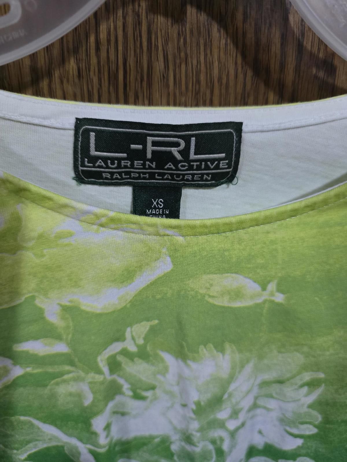 Lauren Ralph Lauren Lauren Active Shirt Green Blue Gradient Floral Print Size XS / US 0-2 / IT 36-38 - 2 Thumbnail