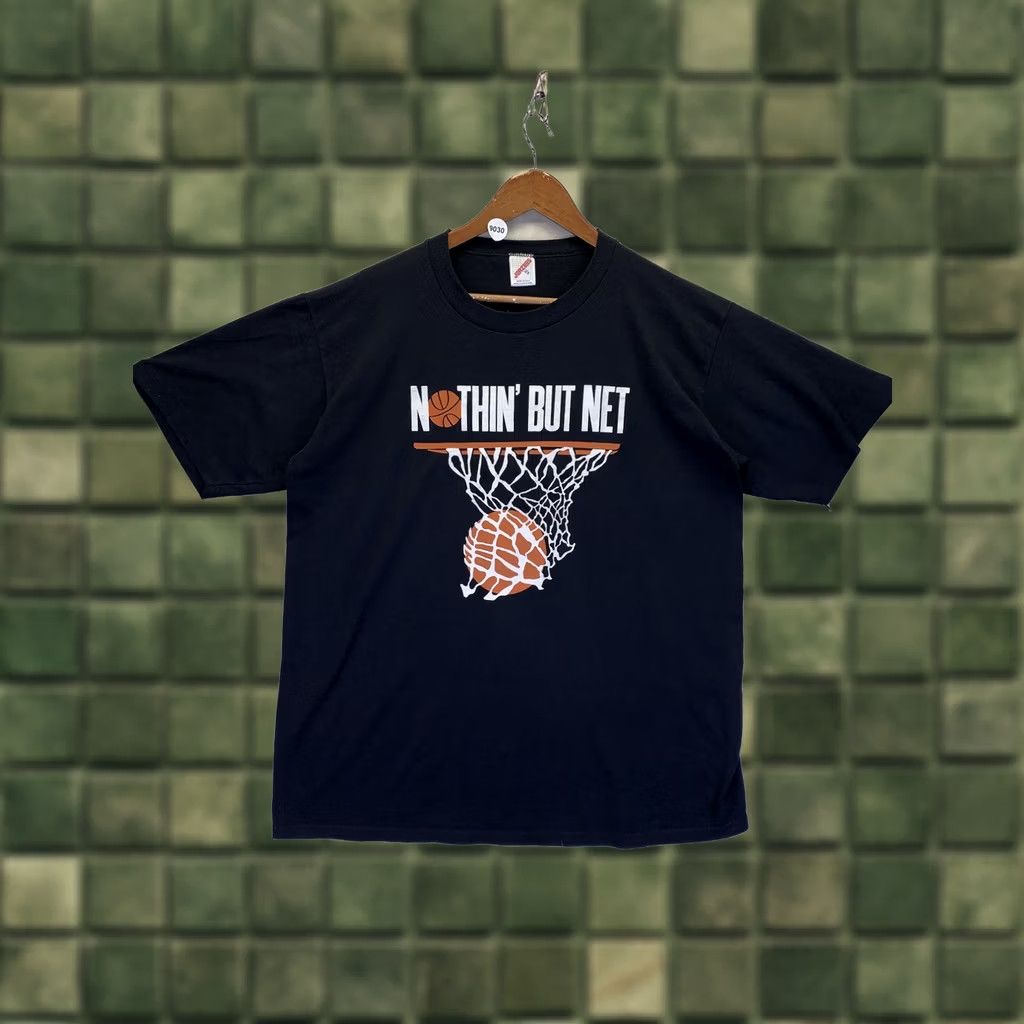 Jerzees VINTAGE Jerzees Mens Nothin’But Net Single Stitch T Shirt XL USA Made-9030 Shirt Mens XL Black Cotton Blend 80s 90s USA Net Boys/Girls Womens Mens Size US XL / EU 56 / 4 - 1 Thumbnail