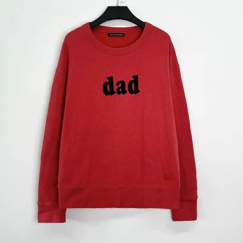 Acne Studios Acne Studios Red Cotton Women's Sweatshirt Size L / US 10 / IT 46 - 1 Thumbnail