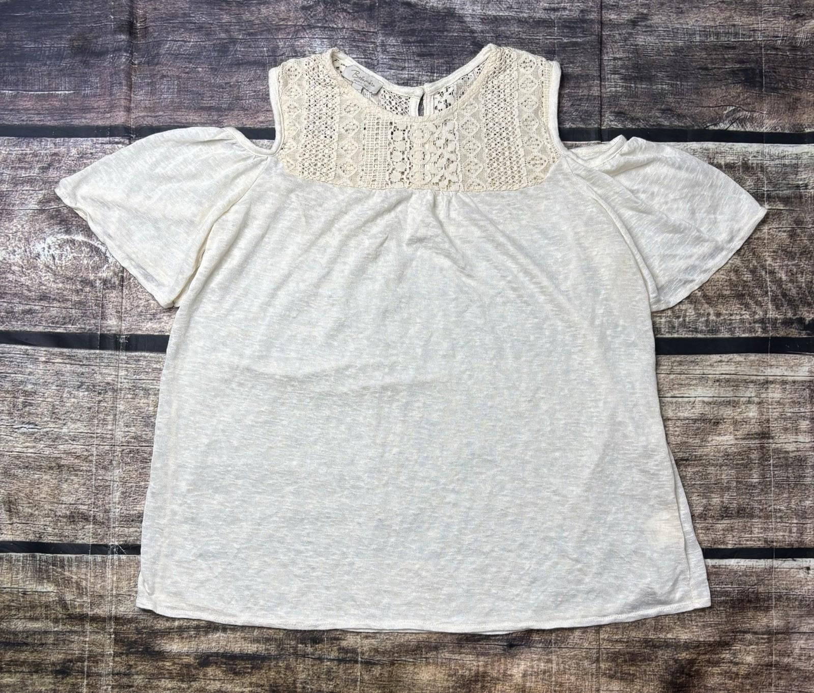 Other Bellambia Top Womens Large Lace Cold Shoulder Sleeve Italy Size L / US 10 / IT 46 - 1 Thumbnail